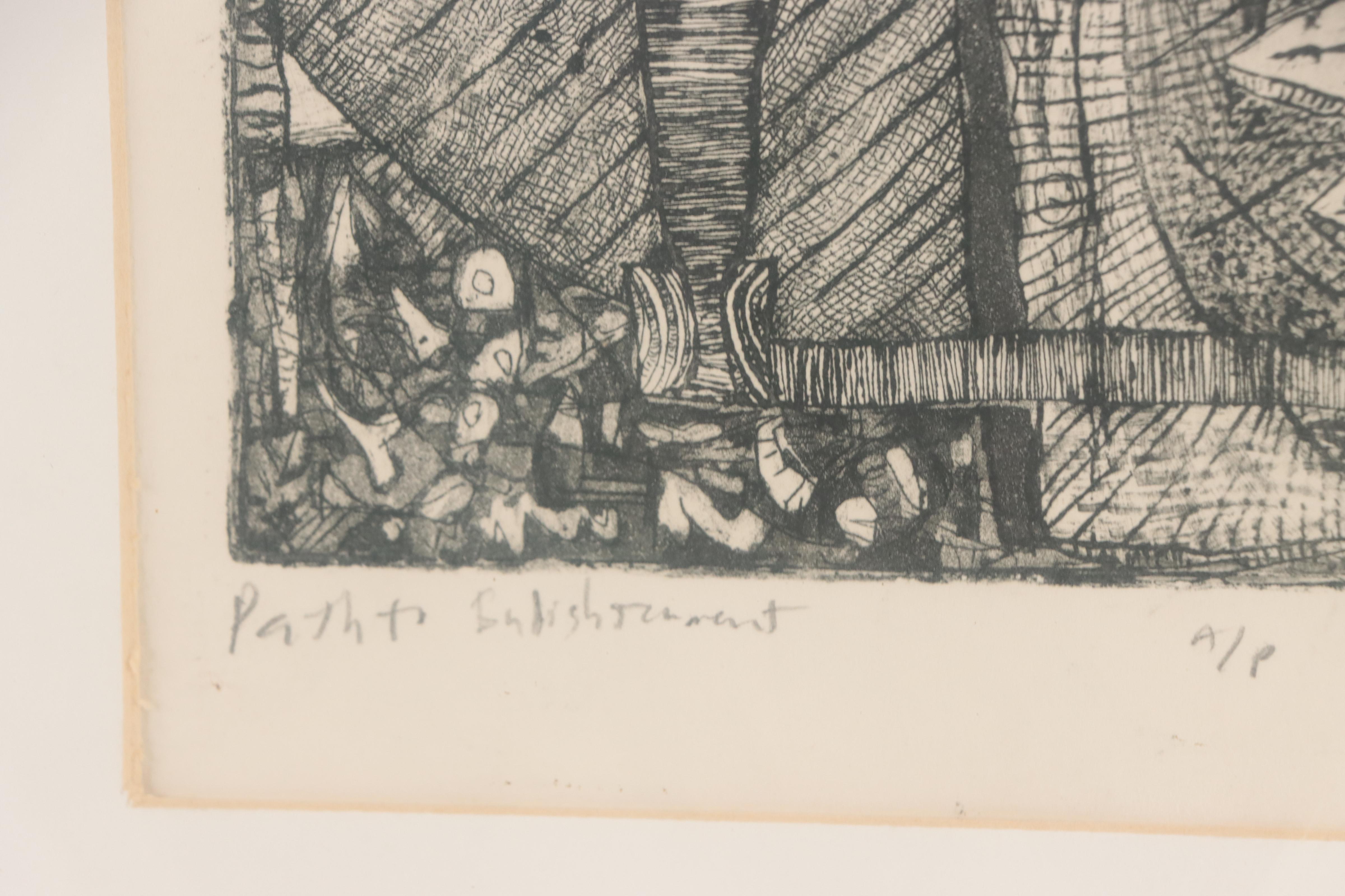 Shawn Calvert Etching "Black and Blue," 1992 and More