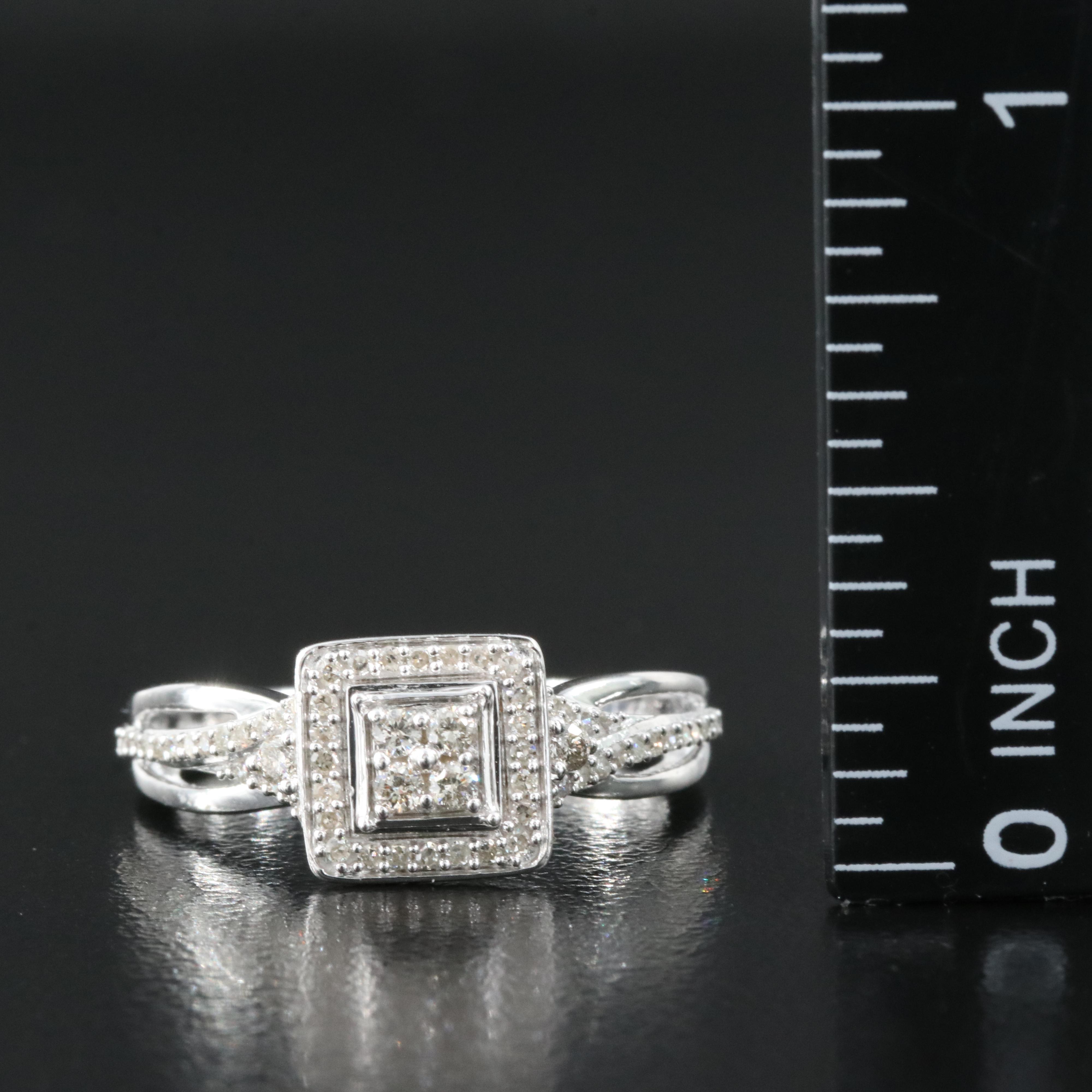 Sterling Diamond Ring