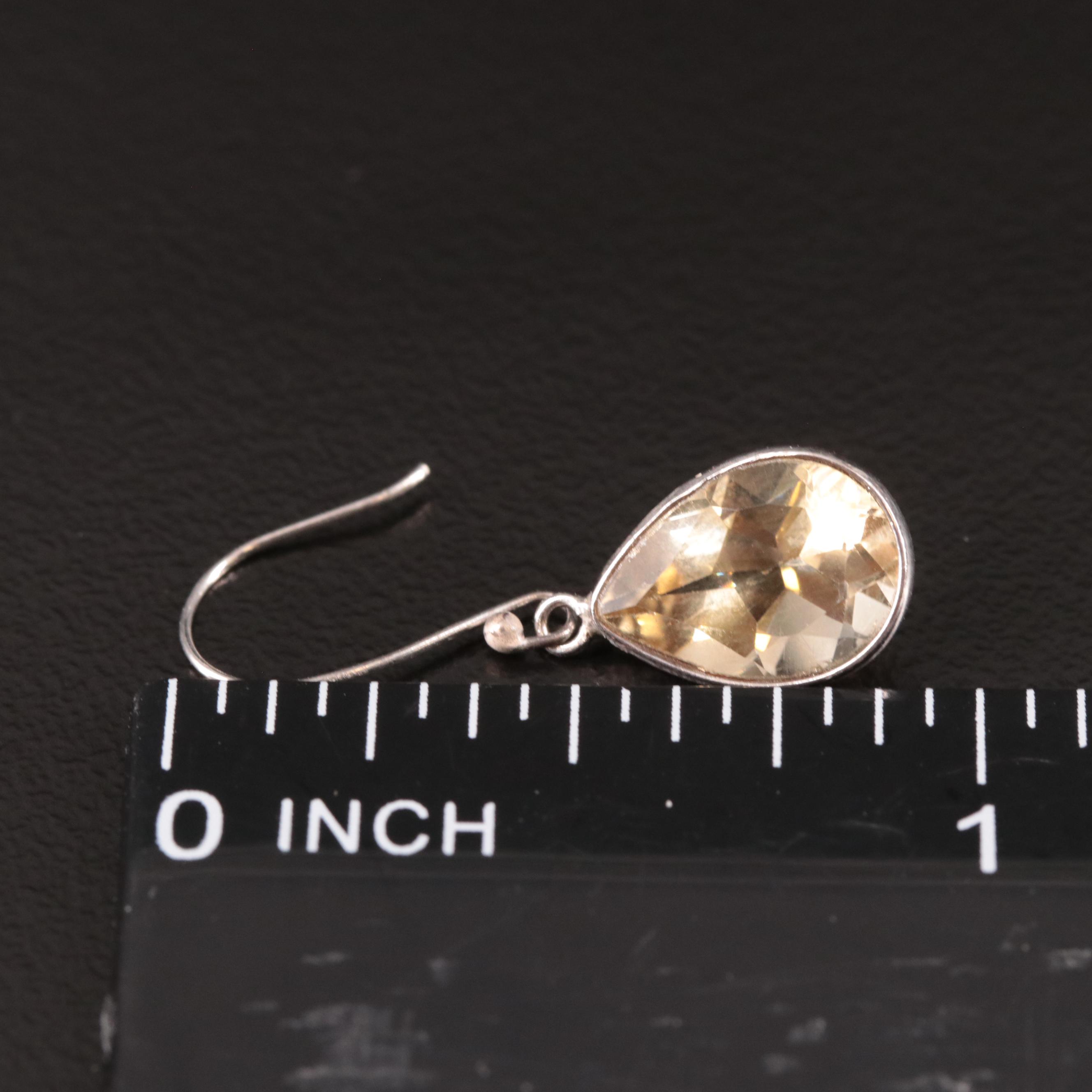 14K Citrine Drop Earrings