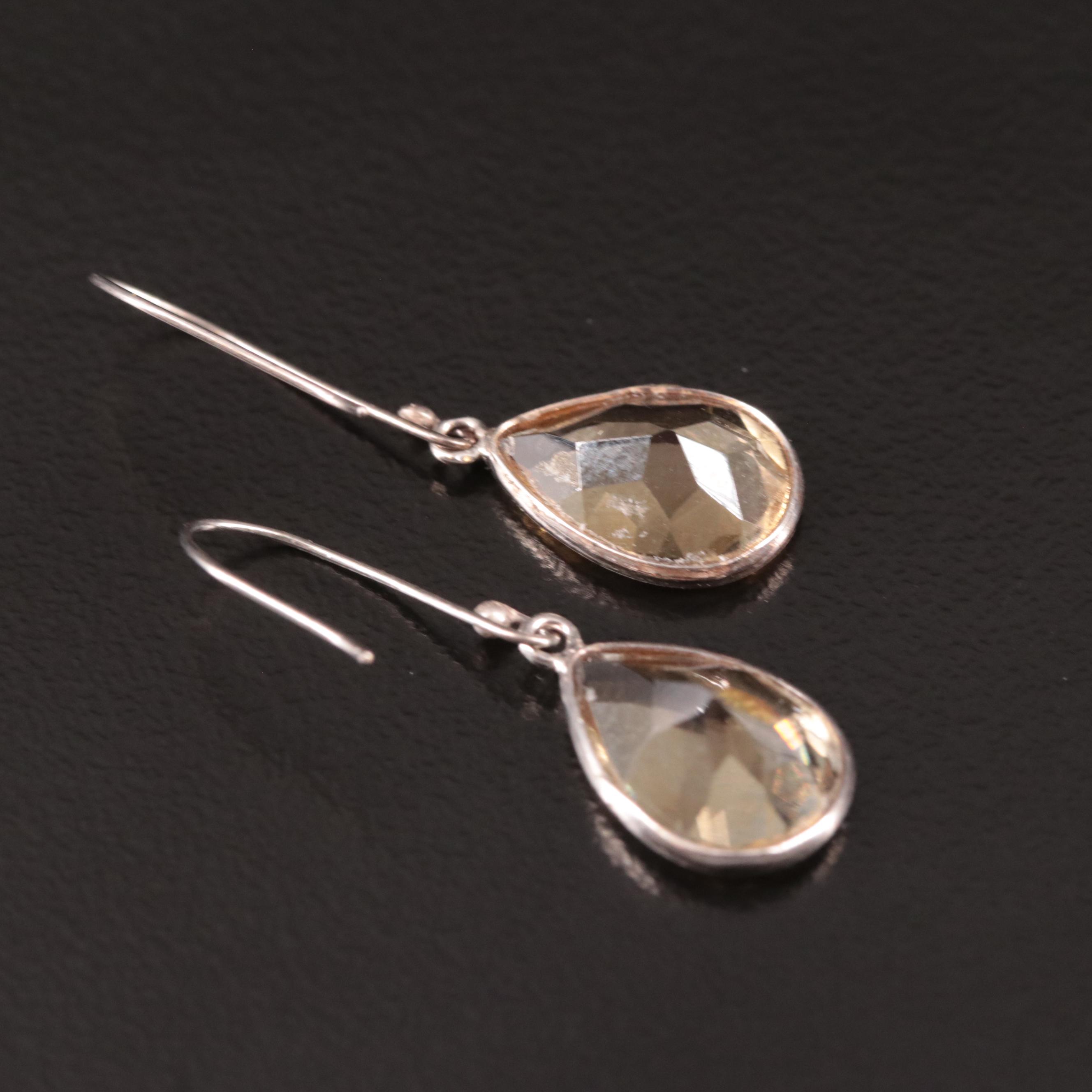 14K Citrine Drop Earrings