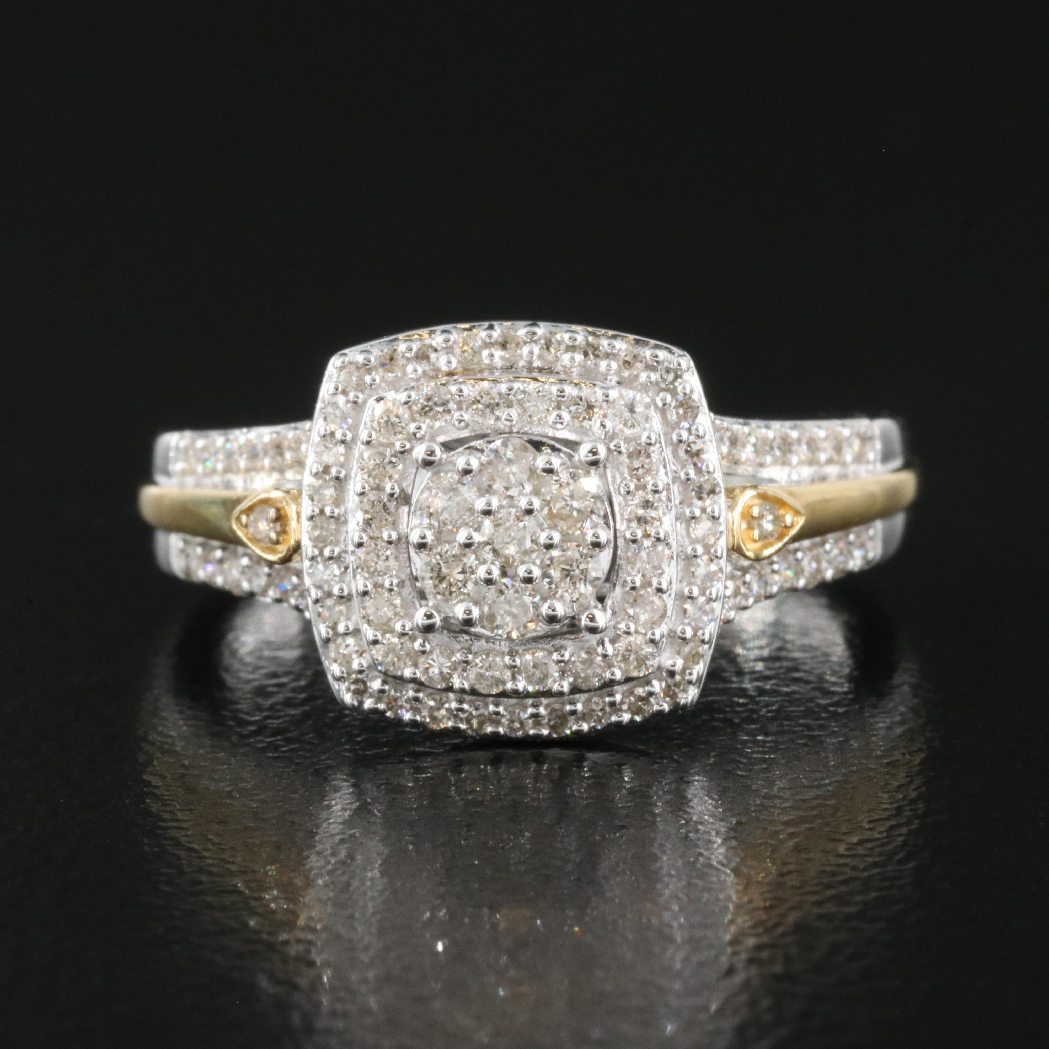 Sterling Diamond Ring