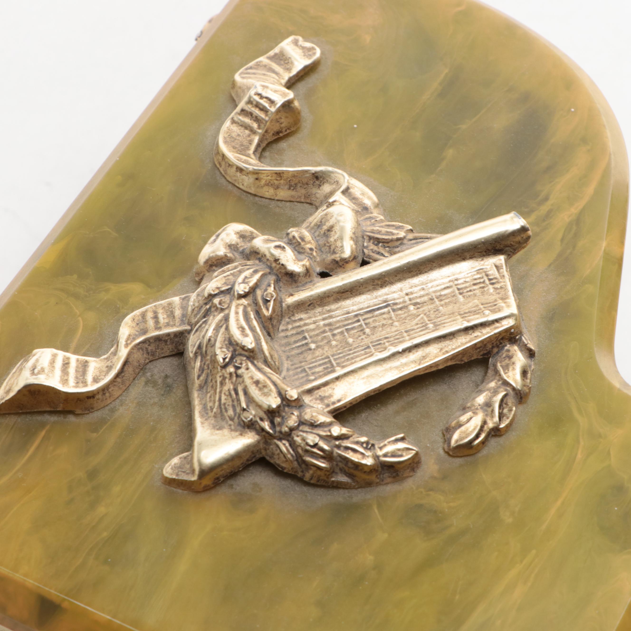 Thorens Grand Piano "Schubert's Serenade" Music Box with Faux Stone Lid