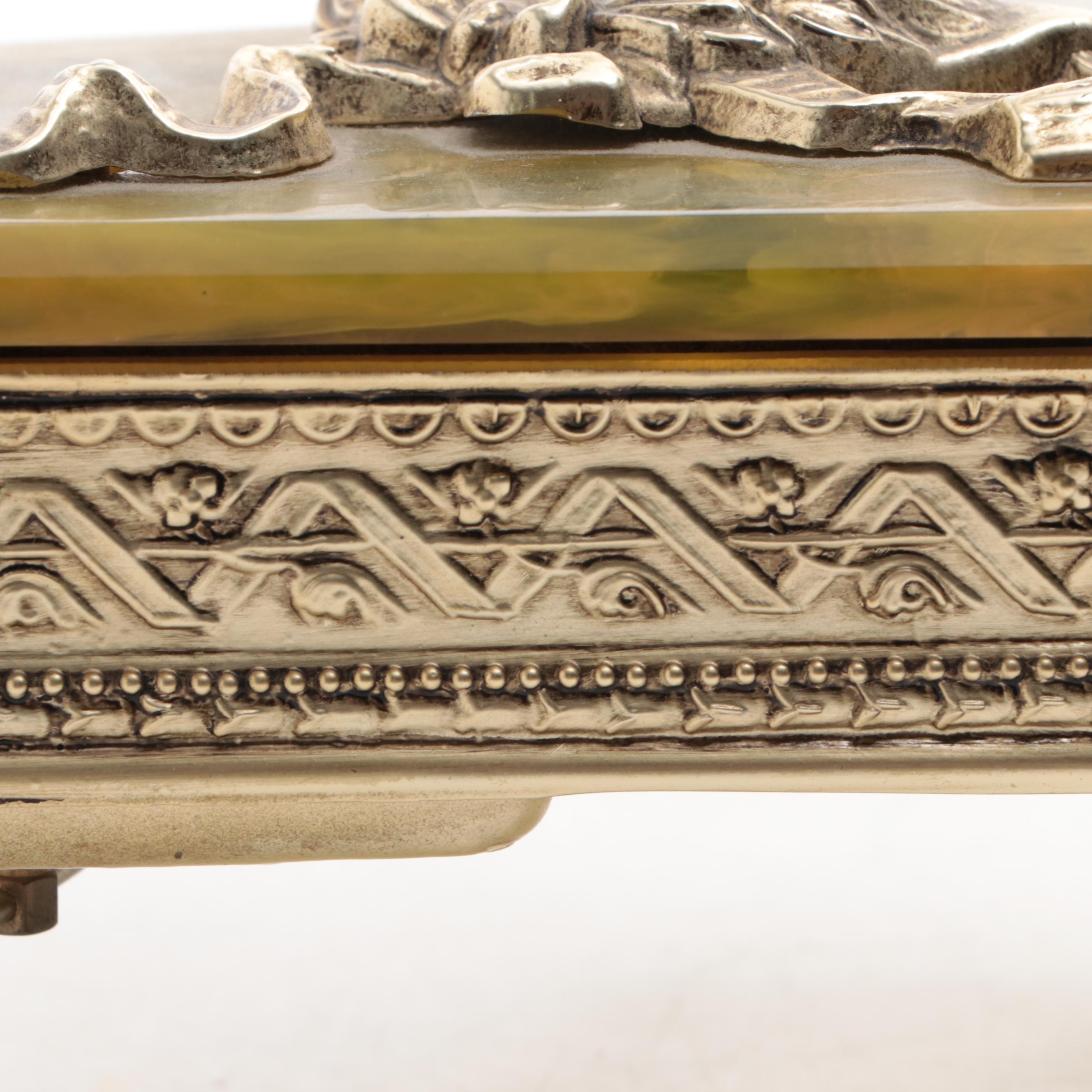 Thorens Grand Piano "Schubert's Serenade" Music Box with Faux Stone Lid