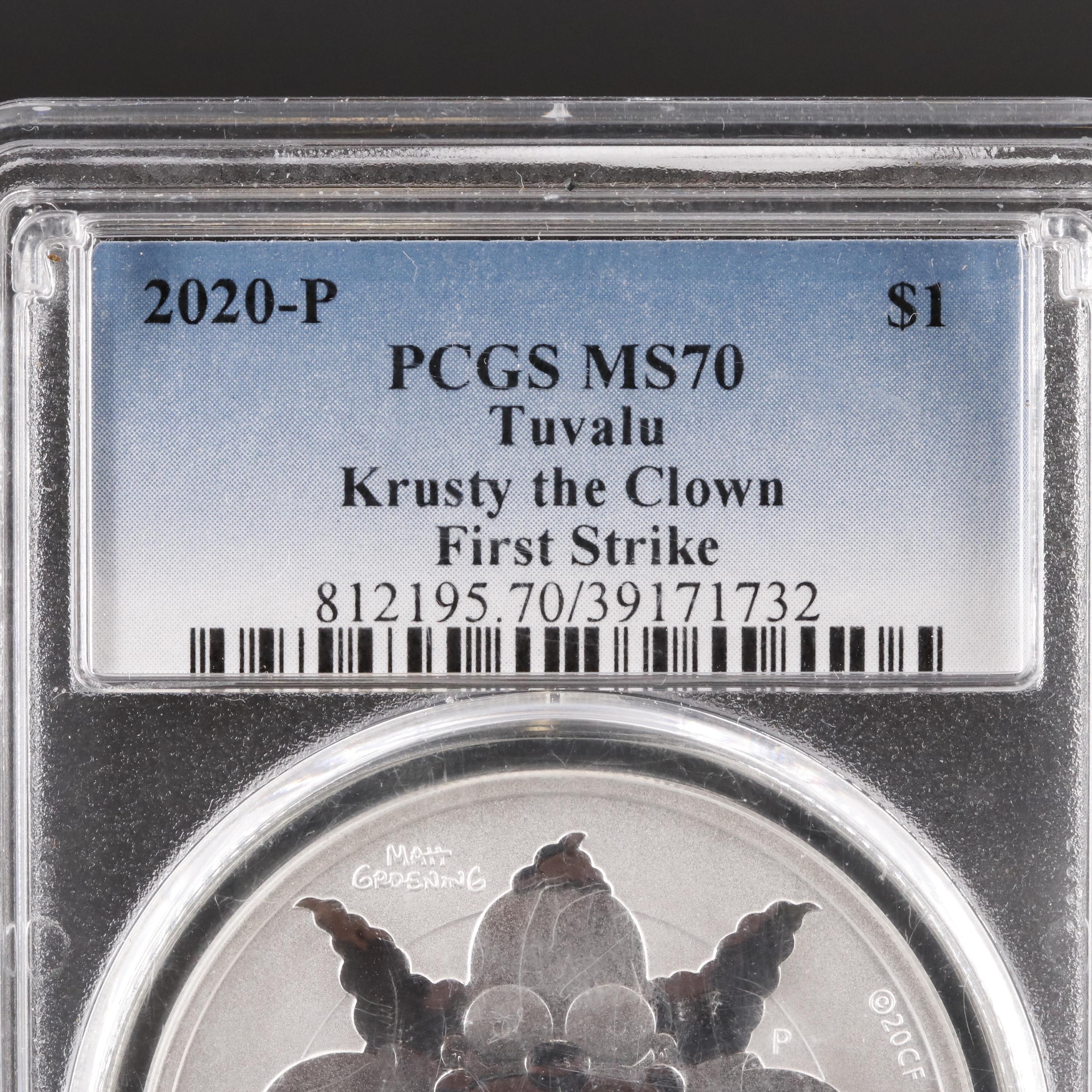 PCGS MS70 2020-P Tuvalu One Dollar Silver Coin