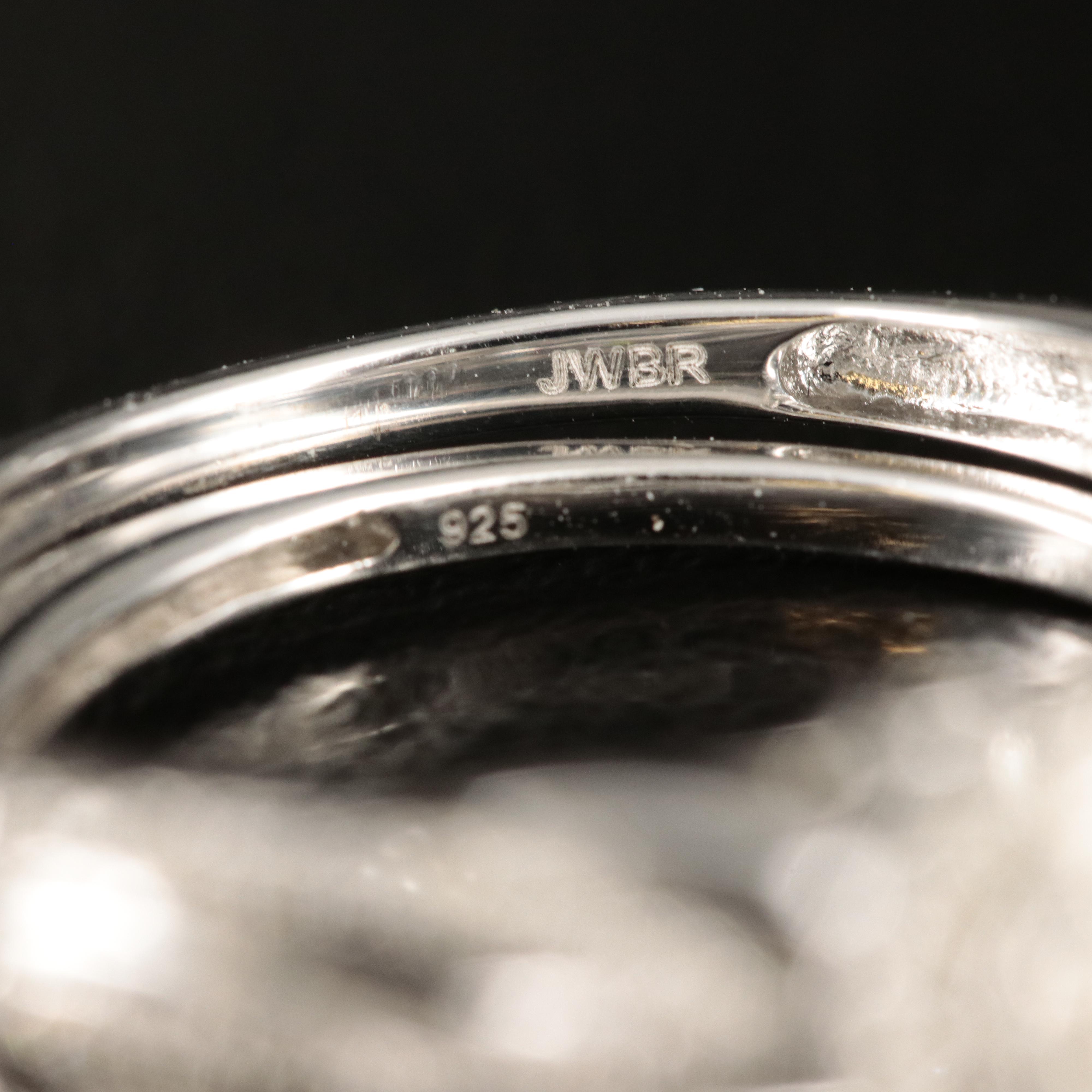 Sterling Diamond Ring Set