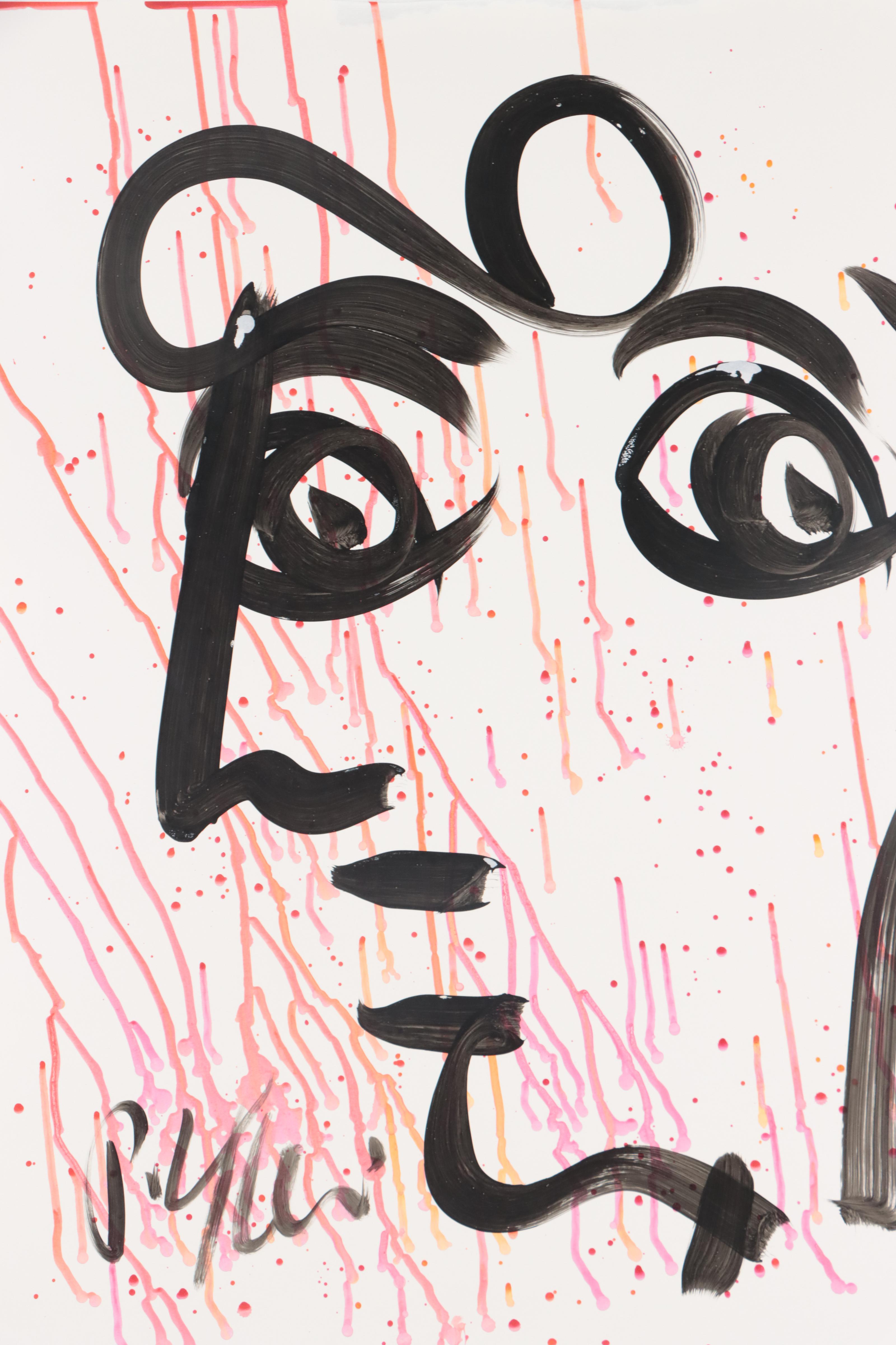 Peter Keil Abstract Portrait Acrylic Painting