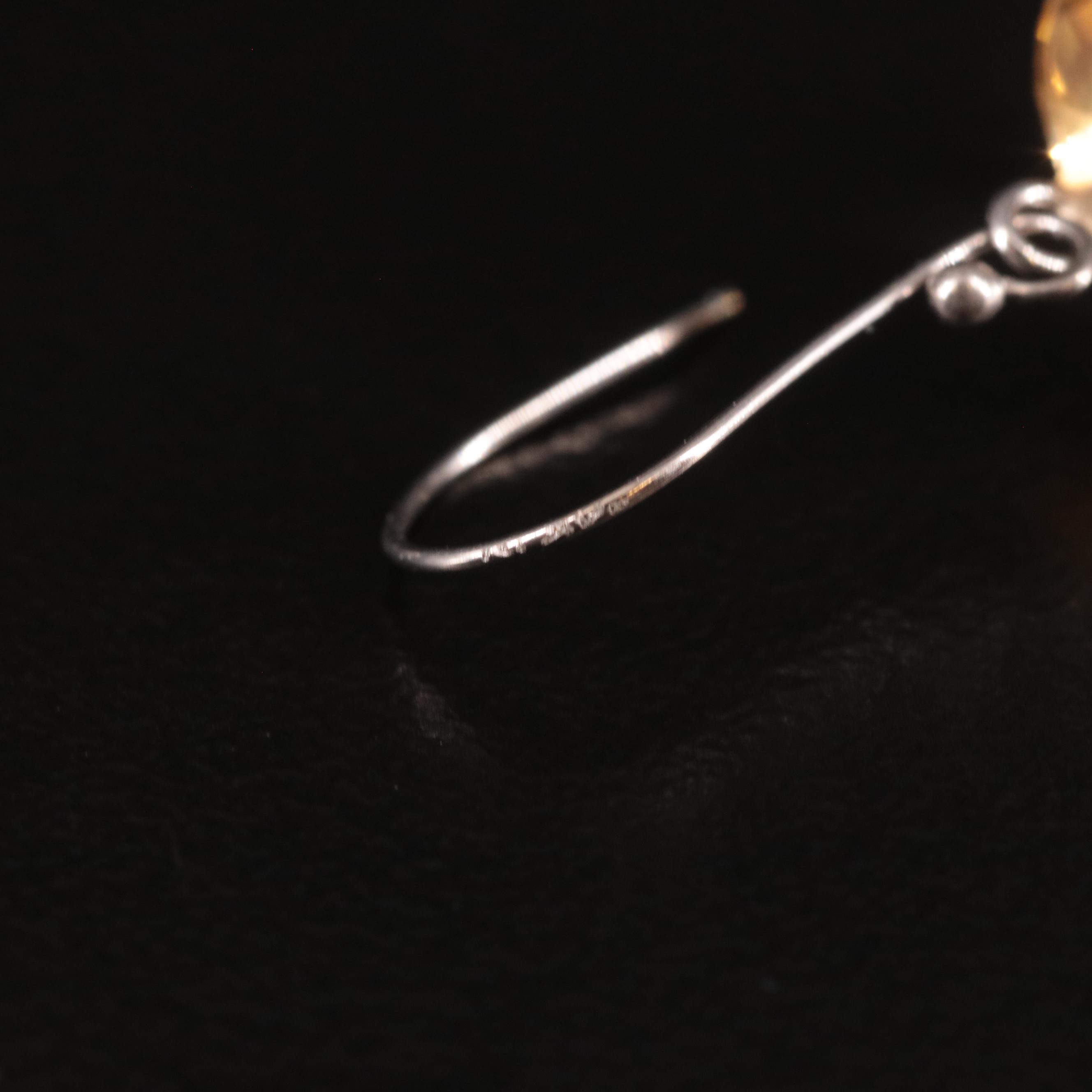 14K Citrine Drop Earrings