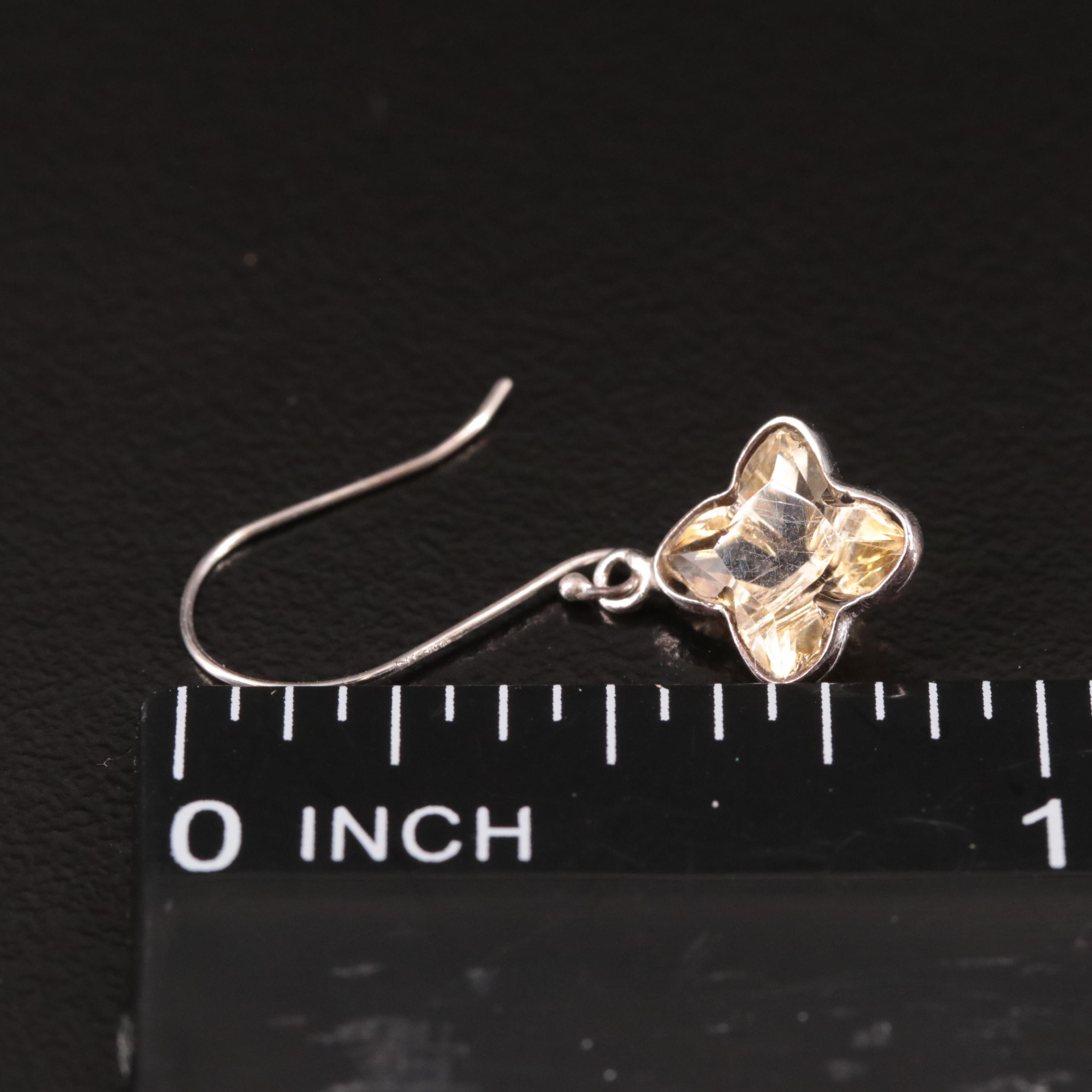 14K Citrine Drop Earrings