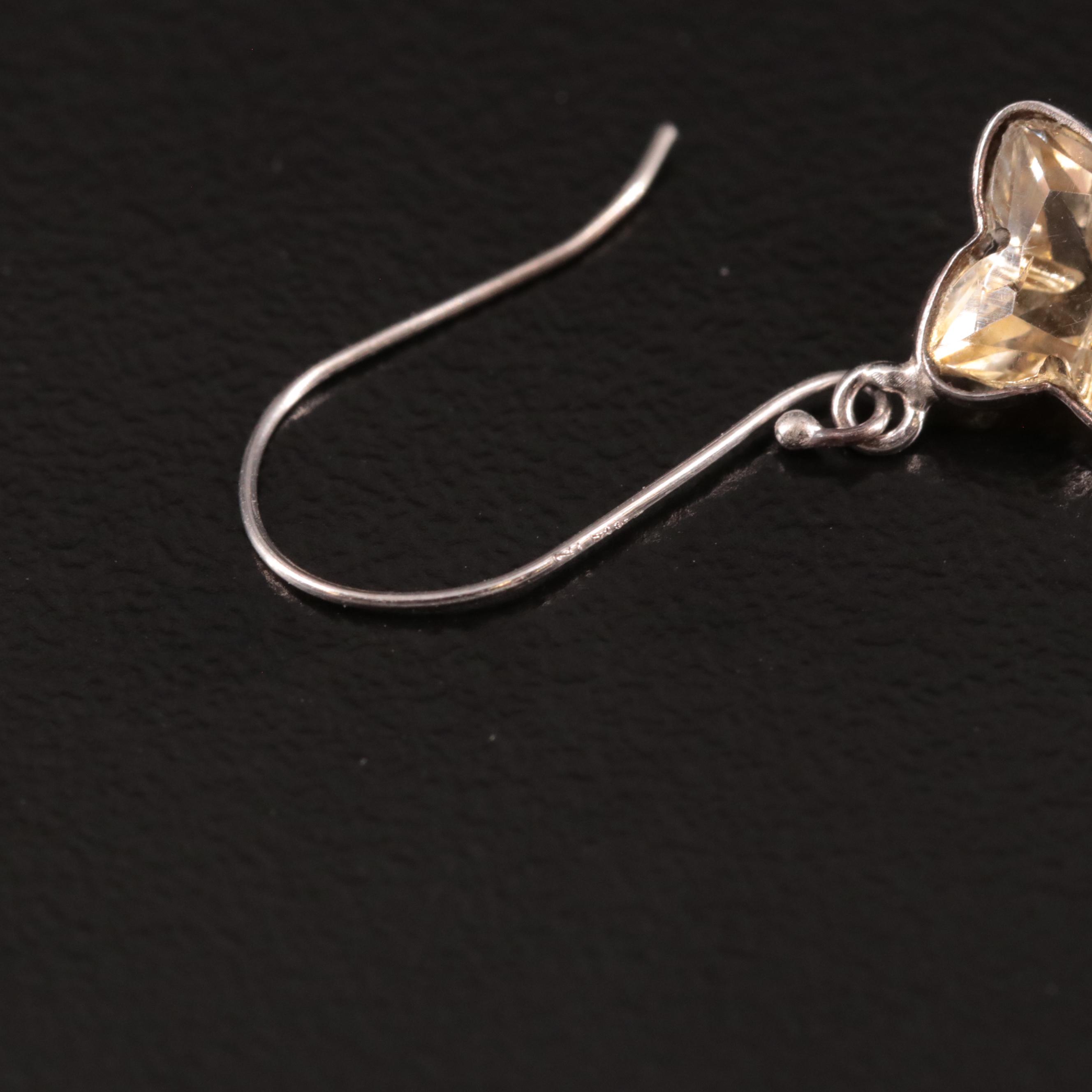 14K Citrine Drop Earrings