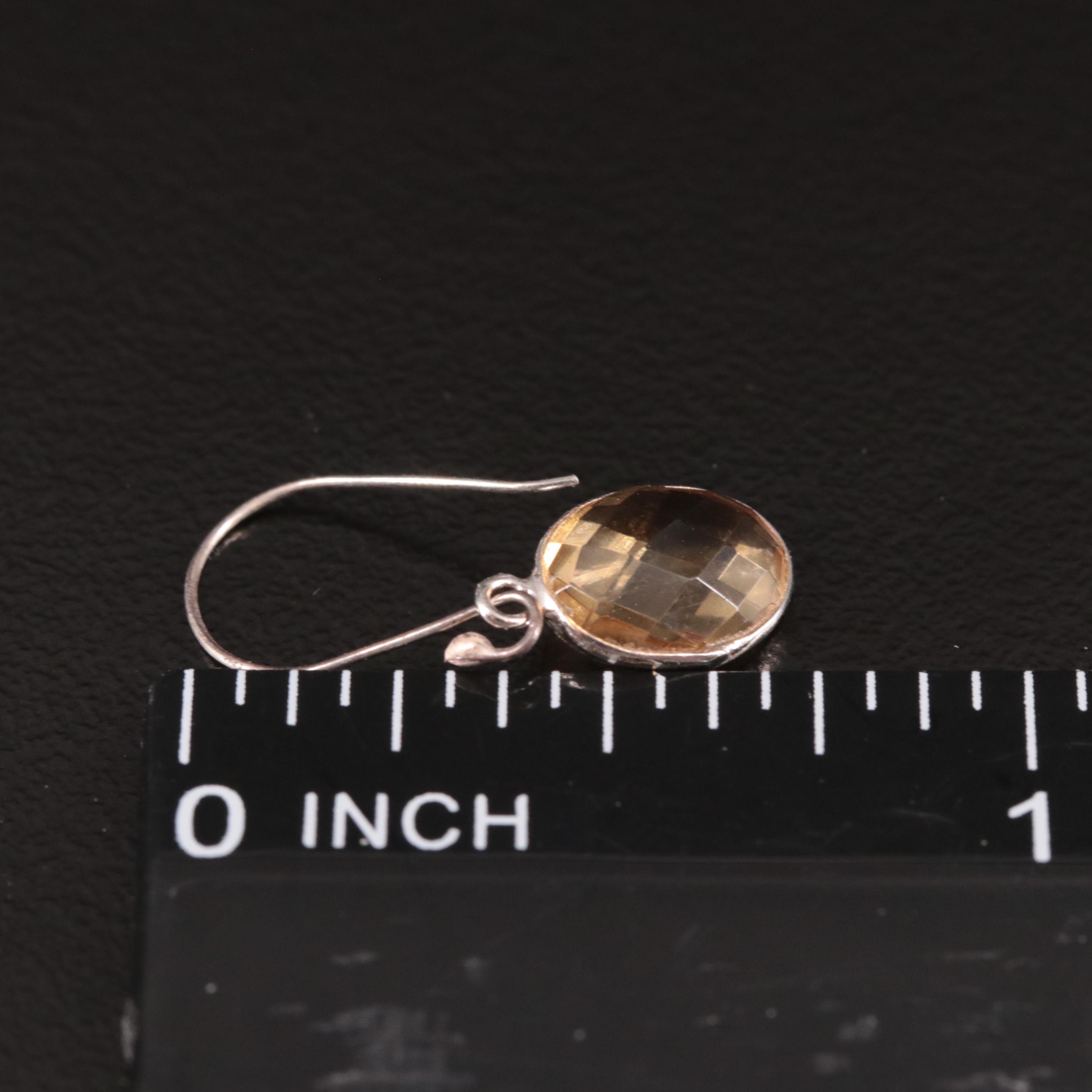 14K Citrine Drop Earrings