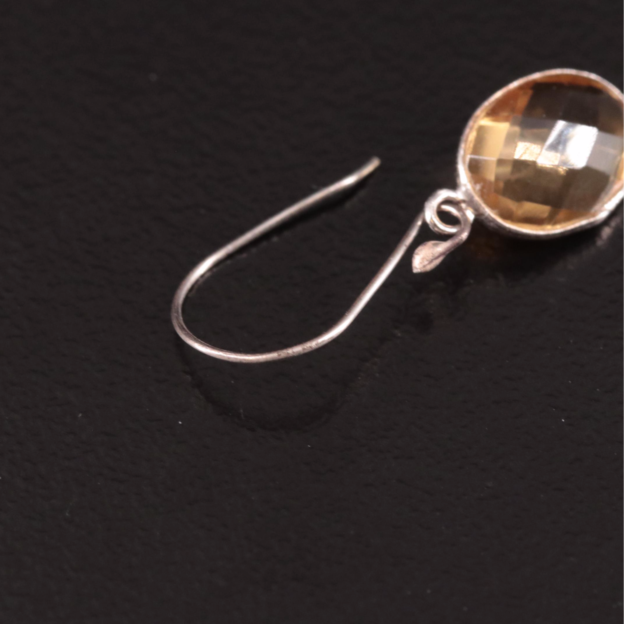 14K Citrine Drop Earrings