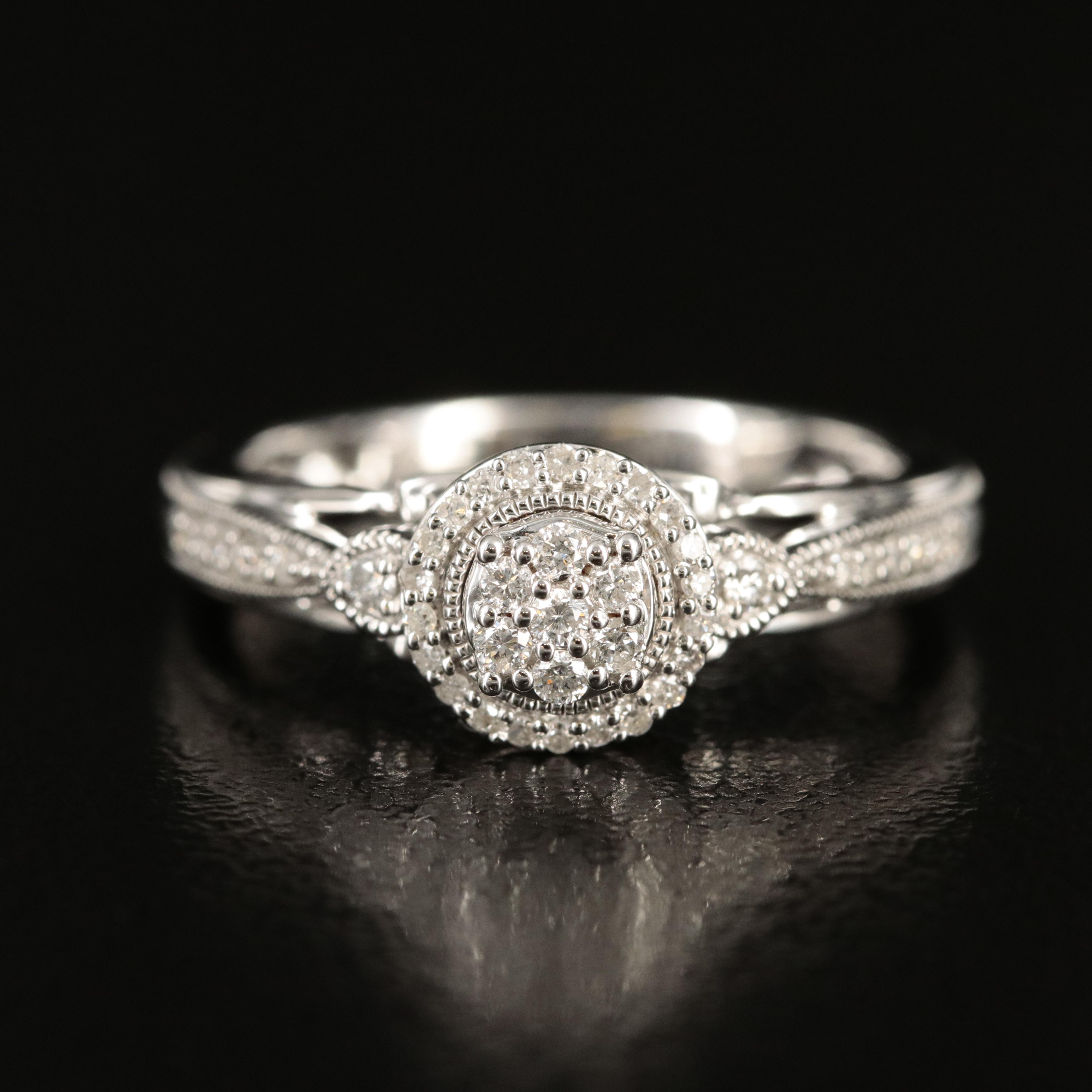 Hallmark Sterling Diamond Ring