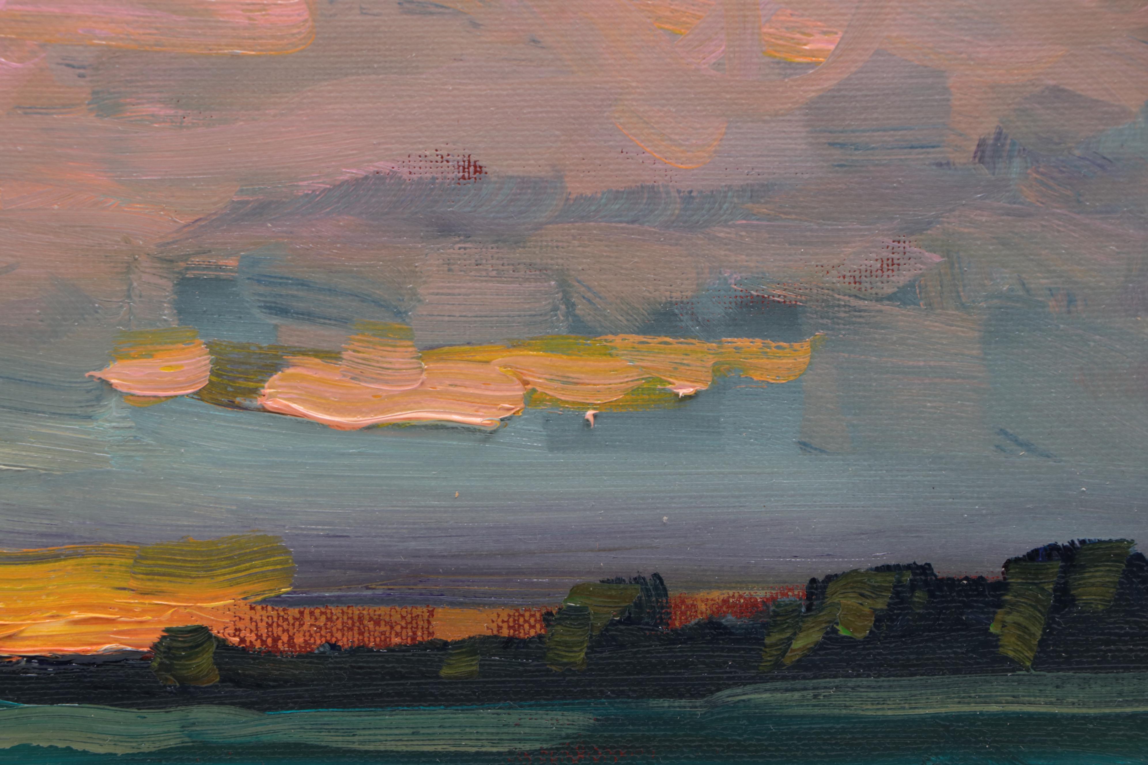 William Hawkins Landscape Oil Painting of Coastal Scene, 21st Century