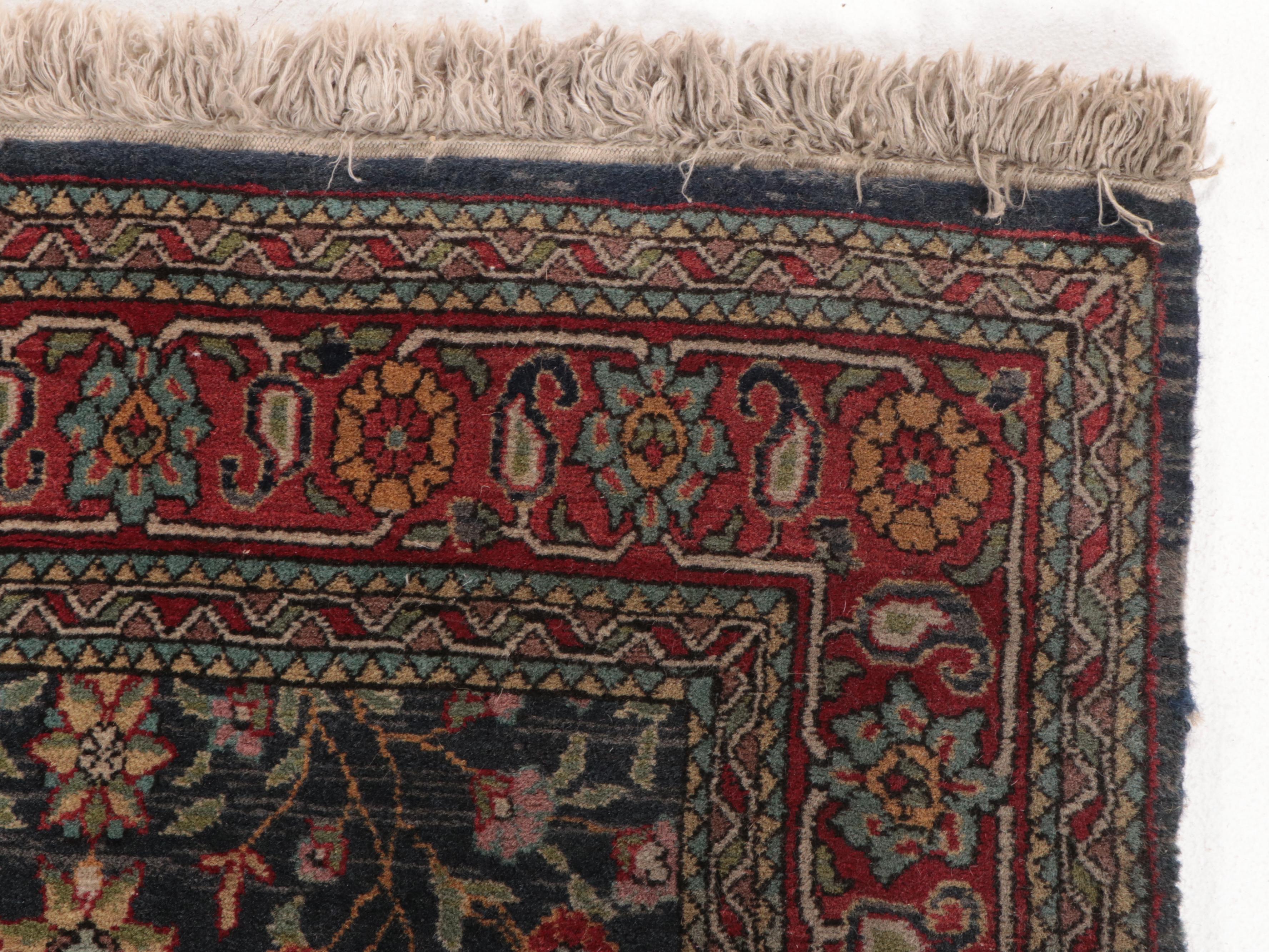 2'4 x 4'2 Hand-Knotted Persian Kerman Accent Rug