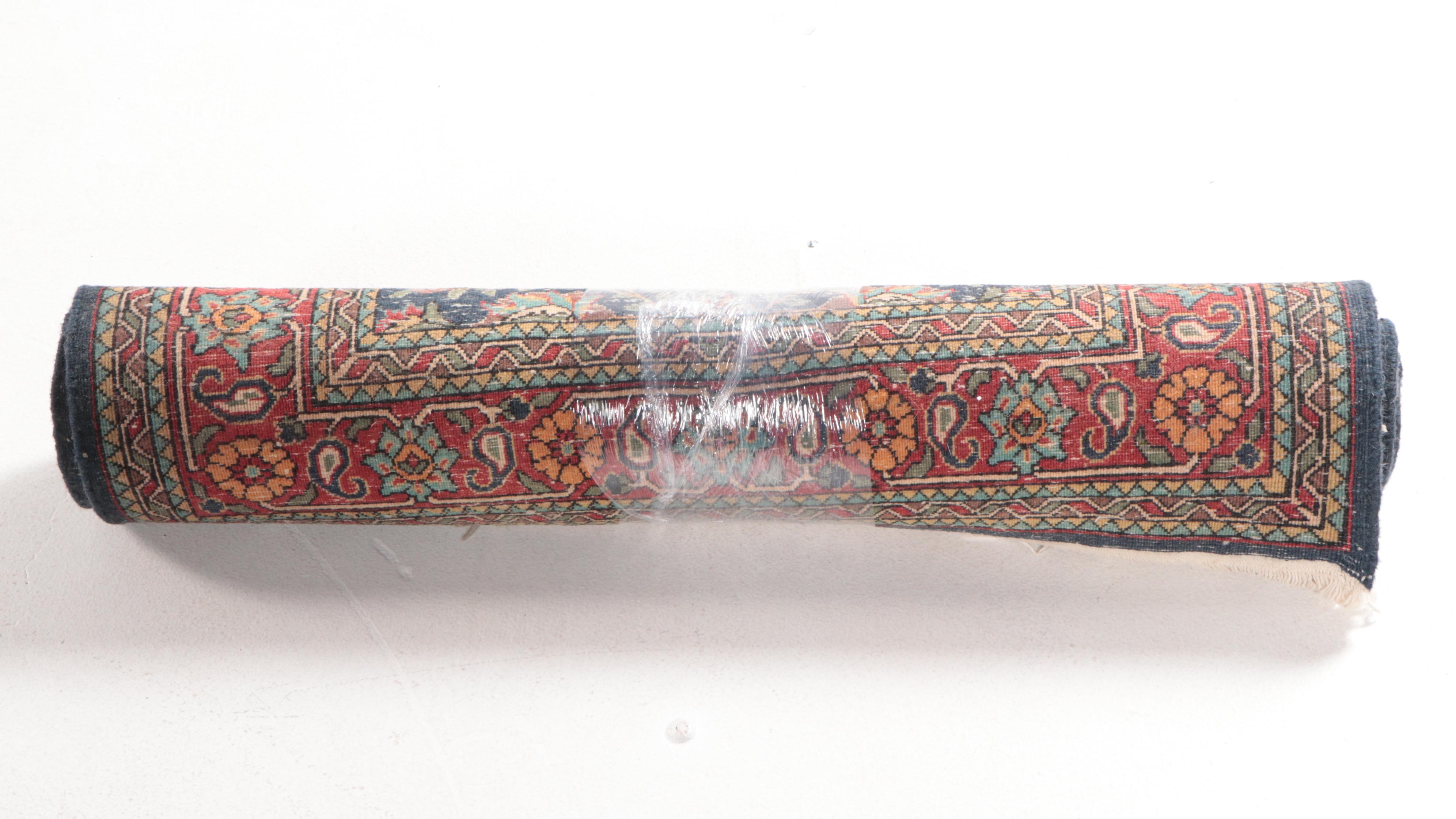 2'4 x 4'2 Hand-Knotted Persian Kerman Accent Rug