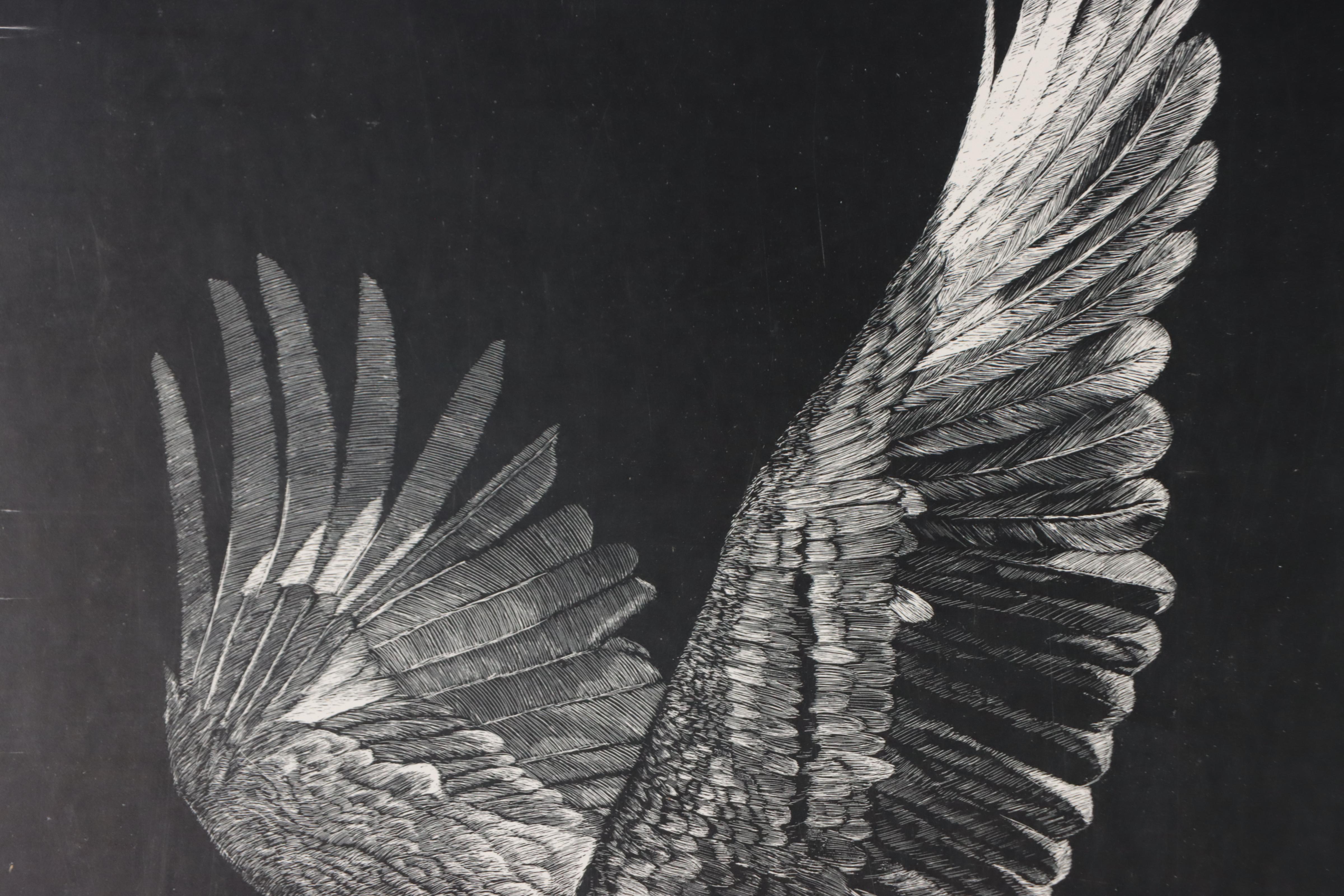 Chester Gorzelany Lithographs "Bald Eagle" and "Striped Wolf," 1978