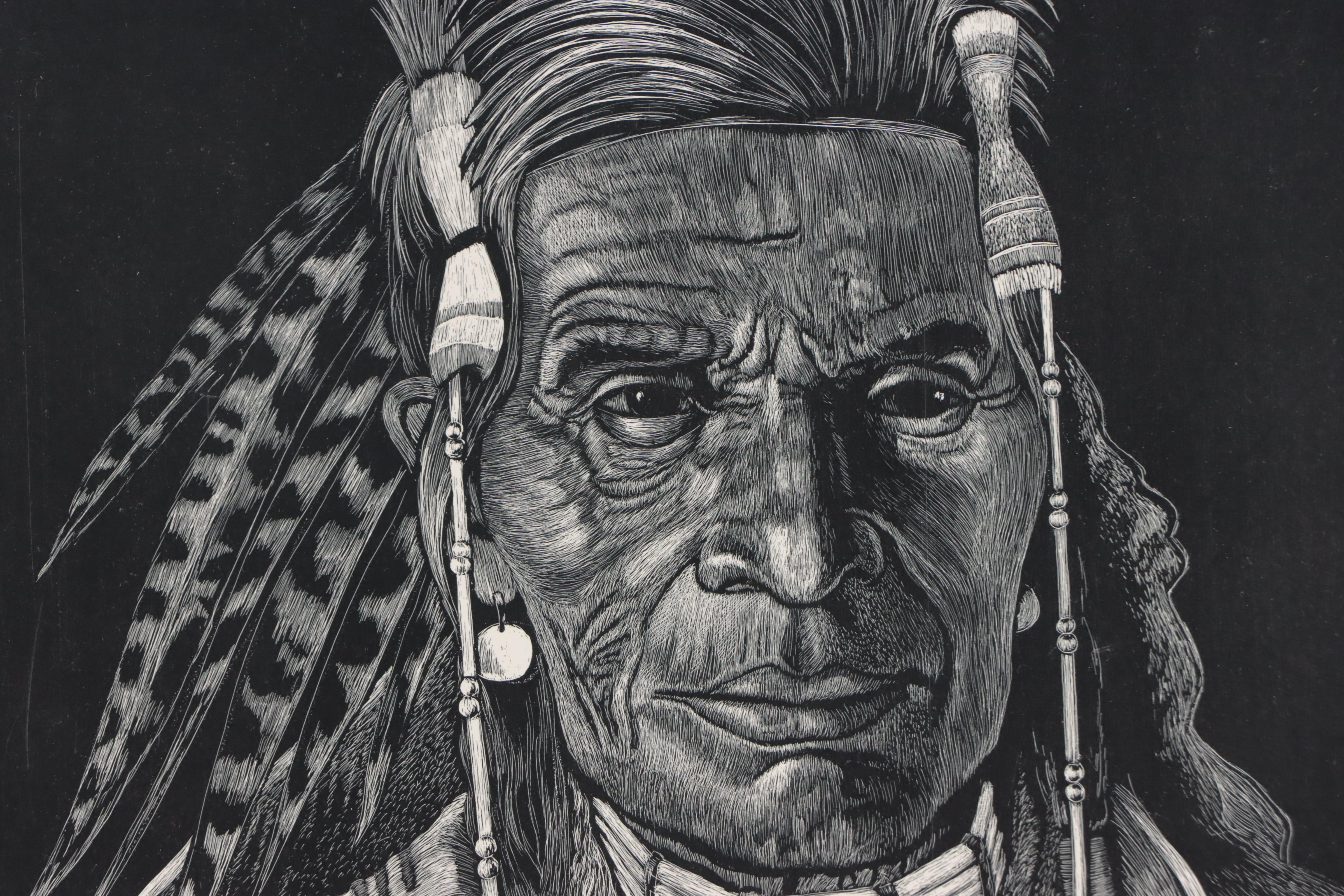 Chester Gorzelany Lithographs "Bald Eagle" and "Striped Wolf," 1978