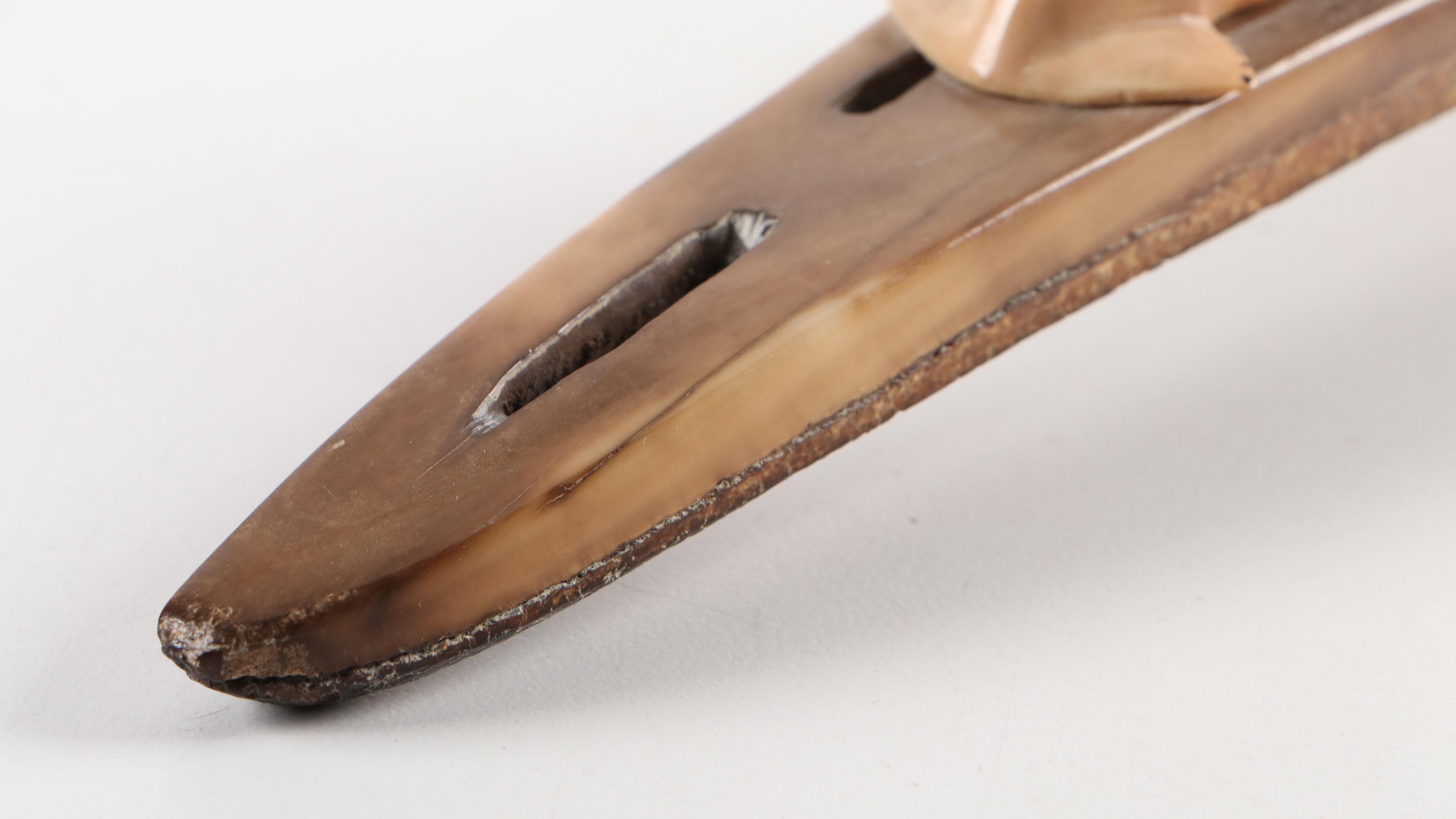 Carved Walrus Ivory Baculum and Walrus Ivory Seal and Walrus Figurines