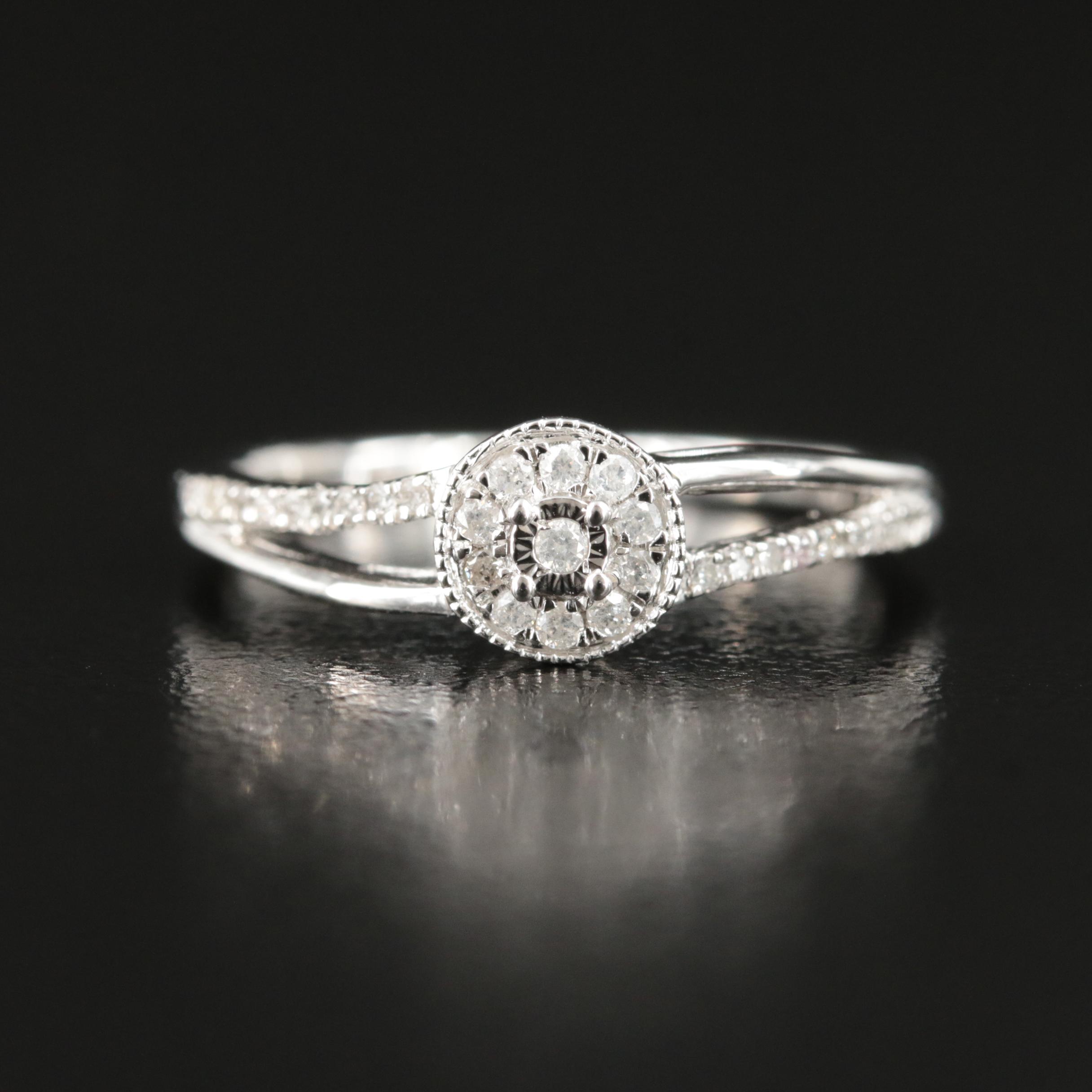 Sterling Diamond Ring