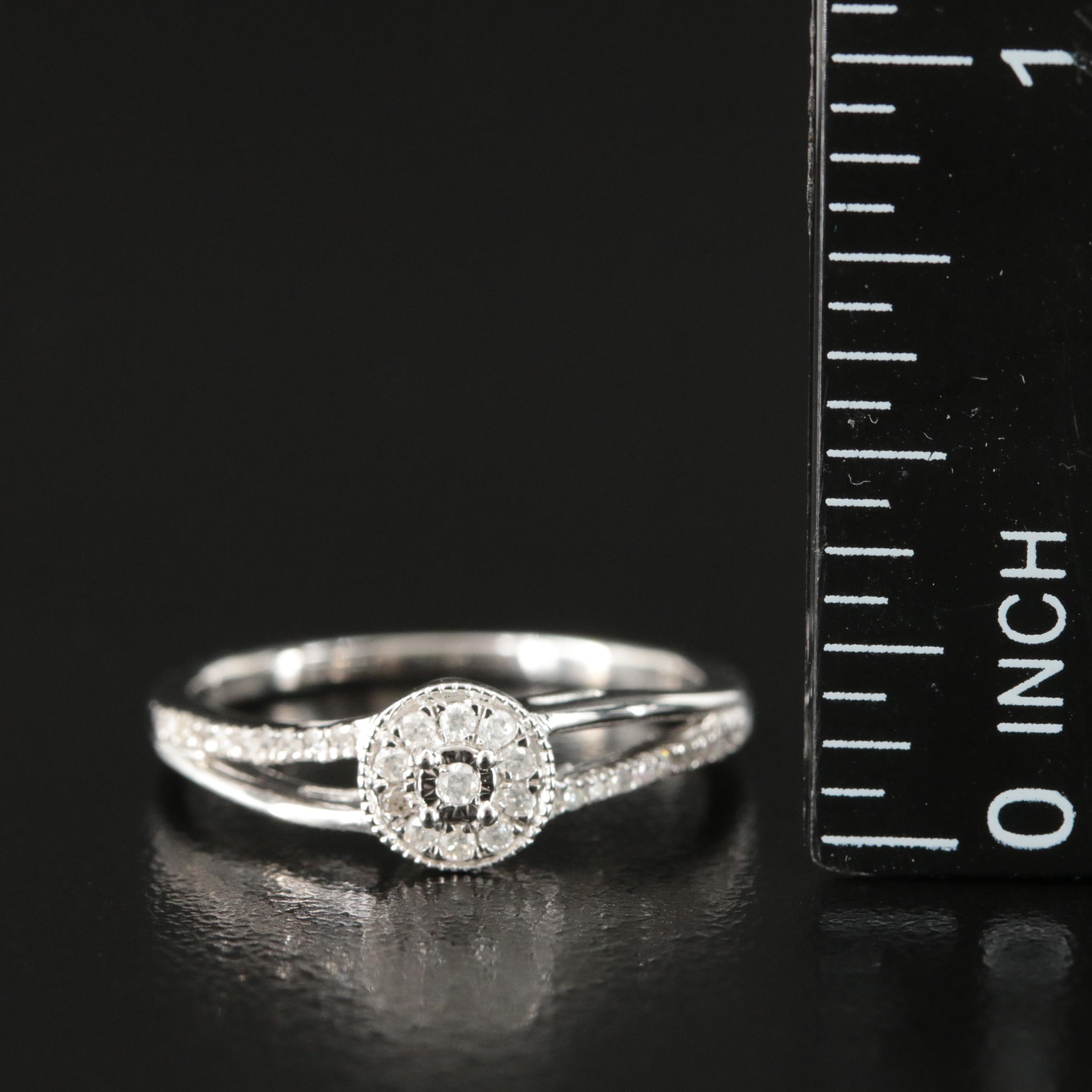 Sterling Diamond Ring