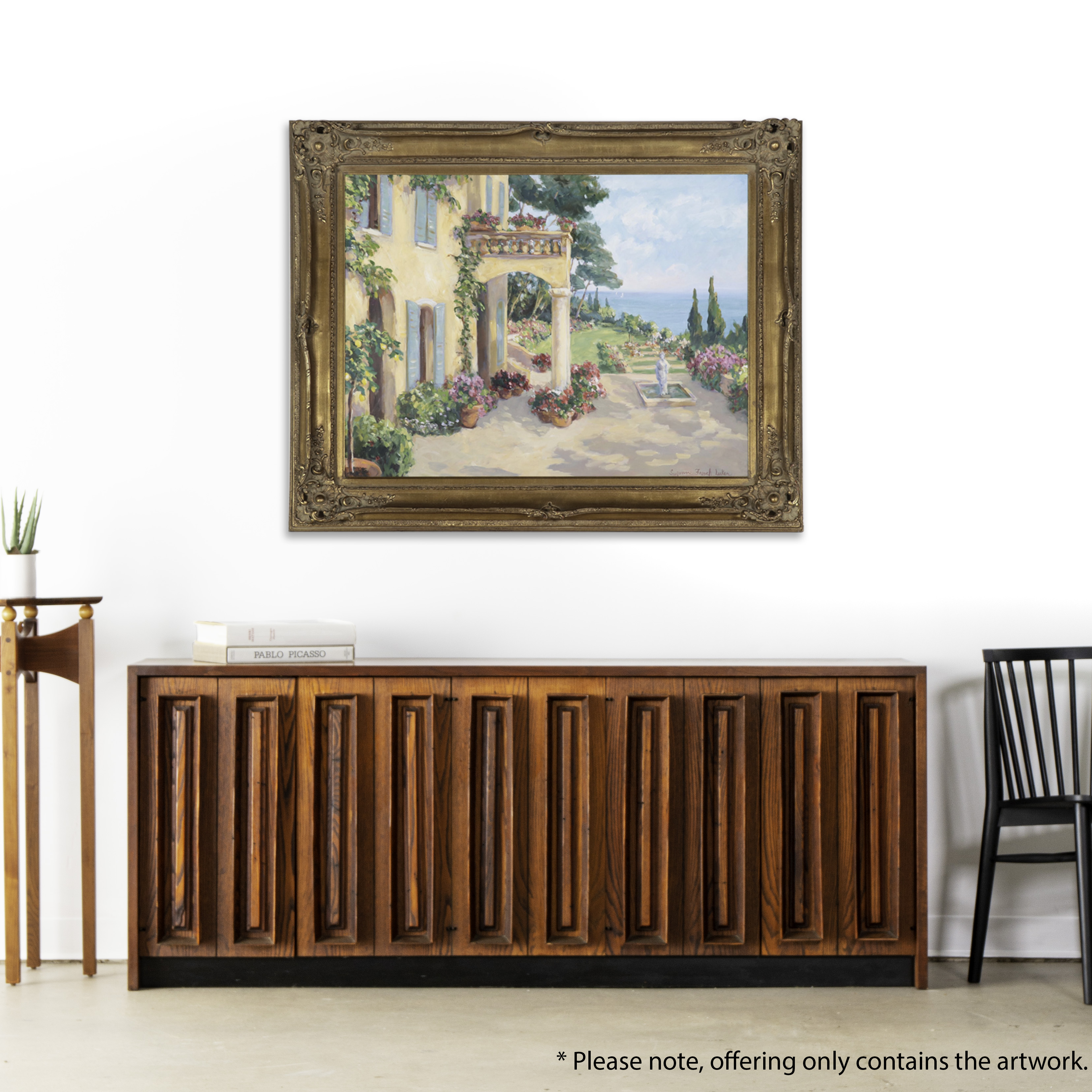 Suzanne French Luker Oil Painting of Garden Scene