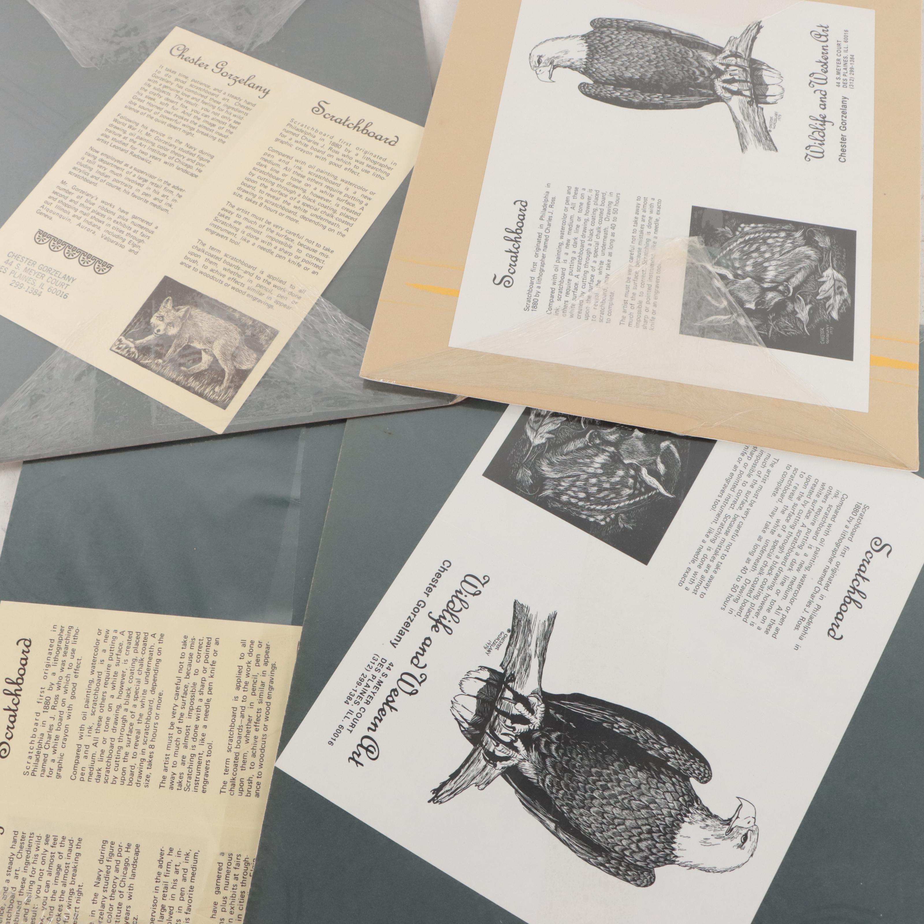 Chester Gorzelany Lithographs of Wildlife Portraits, Circa 1980