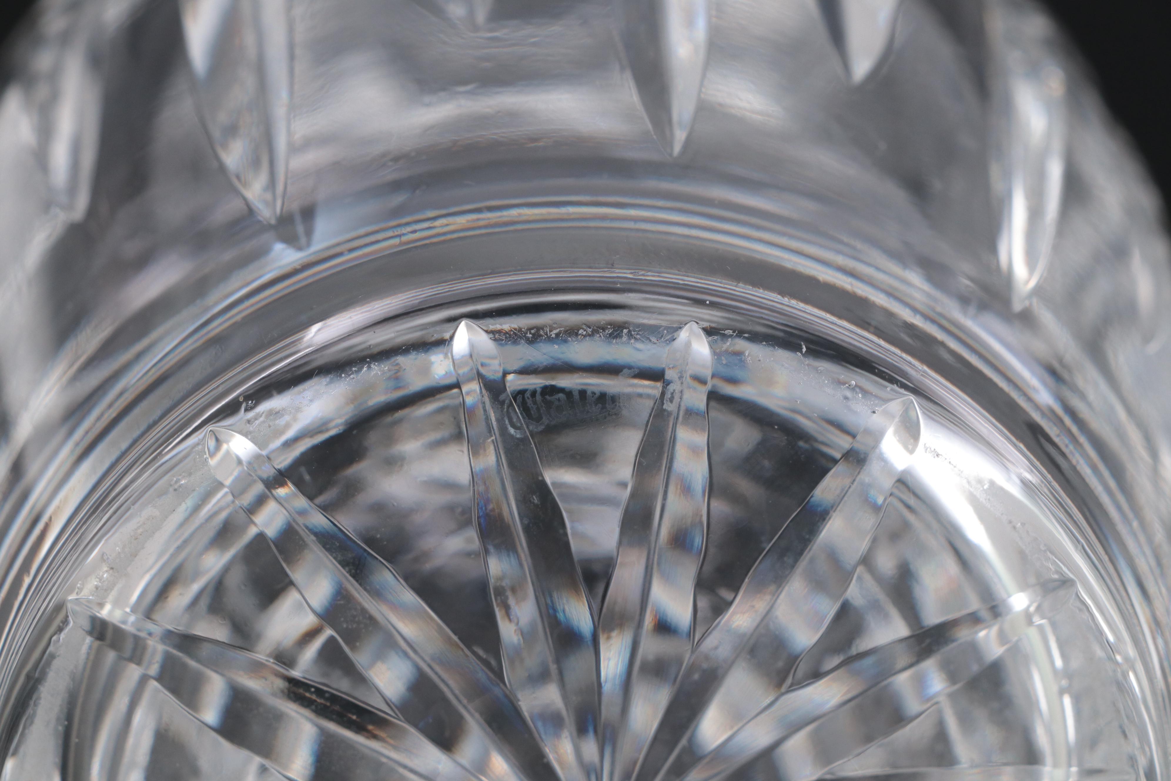 Waterford Crystal Decanters and Double Old Fashioned Glasses, Mid to Late 20th C