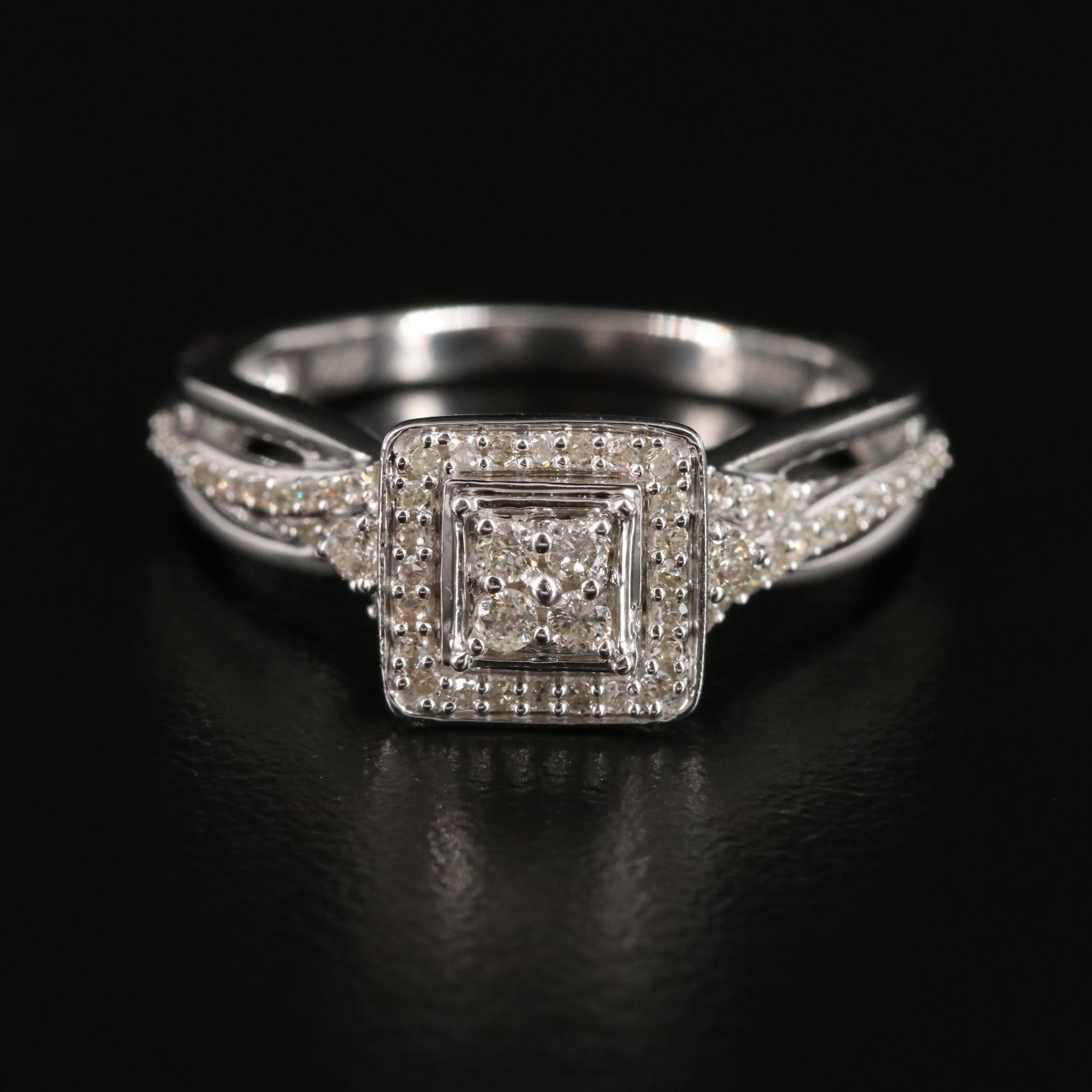 Sterling Diamond Ring