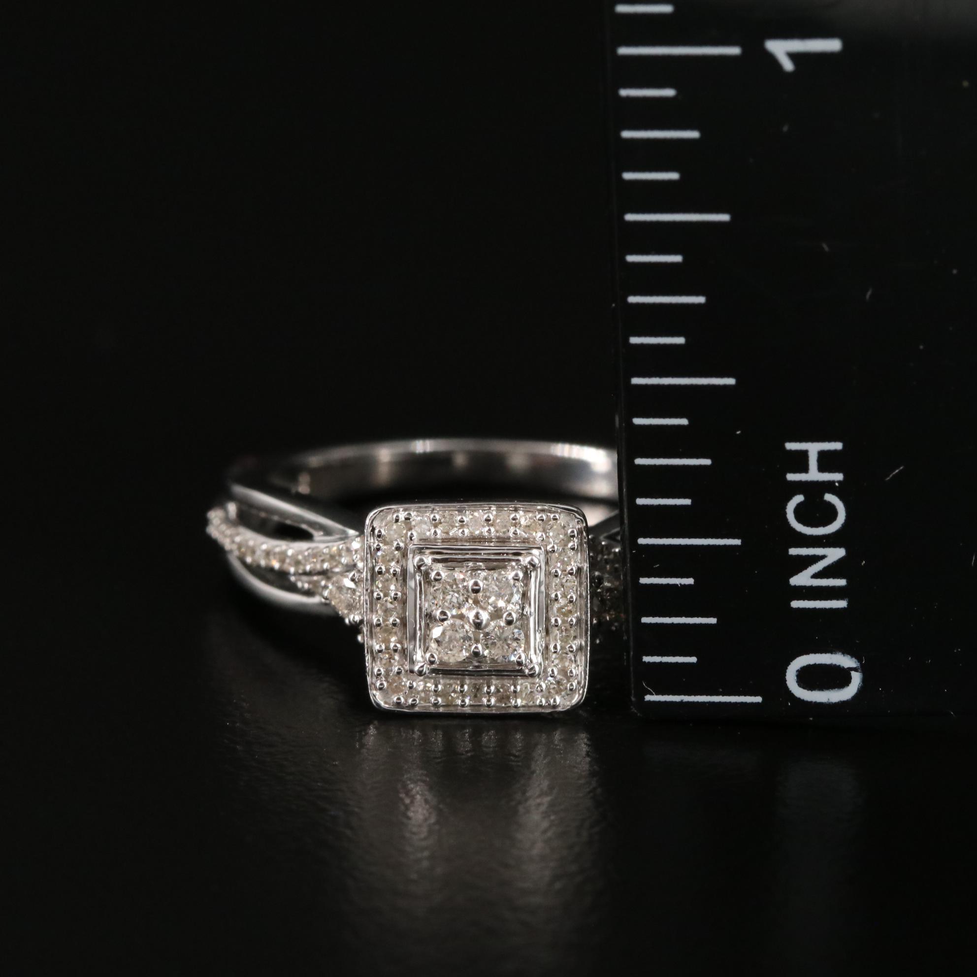 Sterling Diamond Ring