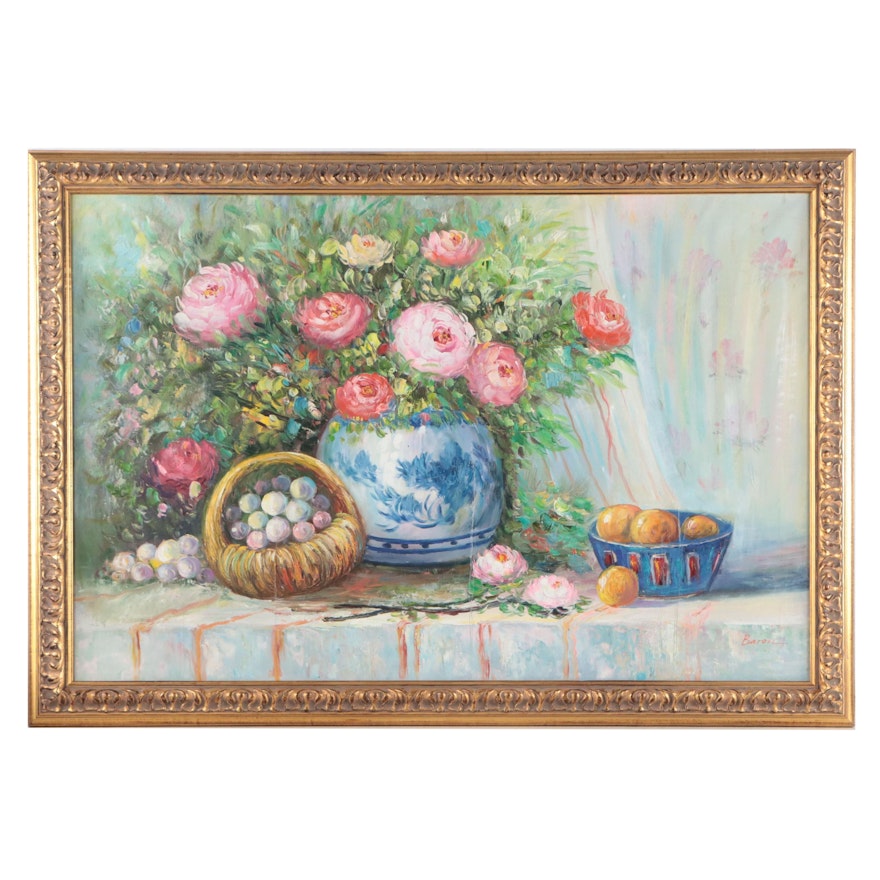 Oil Painting of Floral Still Life