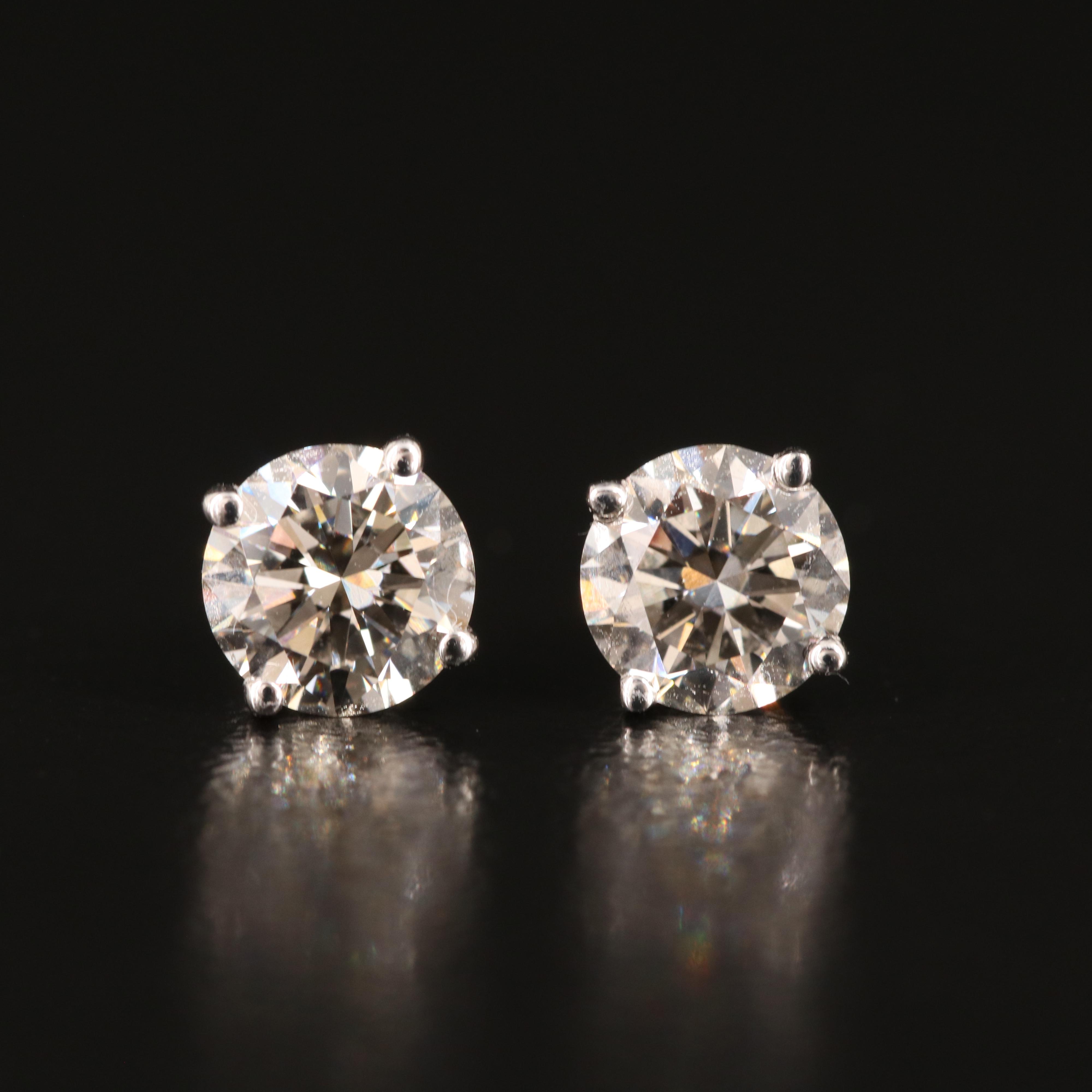 14K 1.17 CTW Lab Grown Diamond Stud Earrings