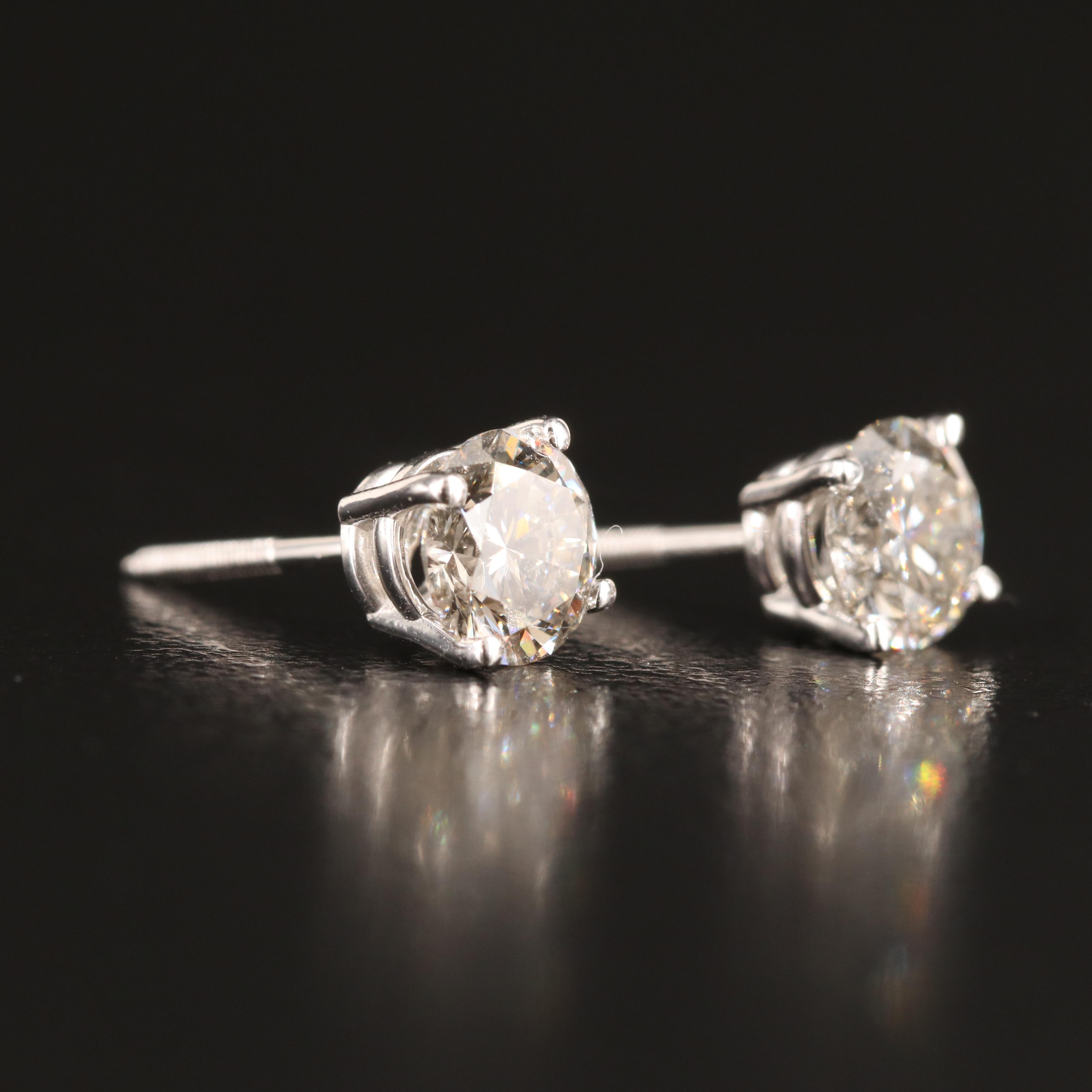 14K 1.17 CTW Lab Grown Diamond Stud Earrings