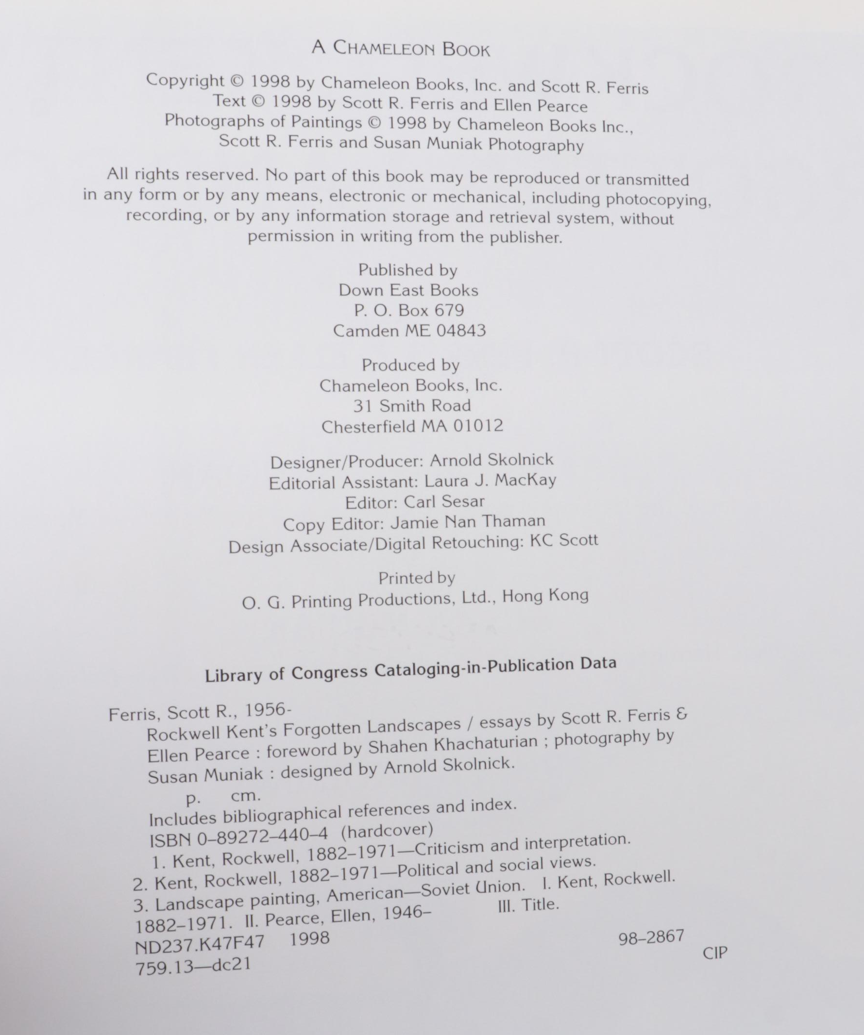 First Edition "Modern Art USA" and Signed "Rockwell Kent's Forgotten Landscapes"