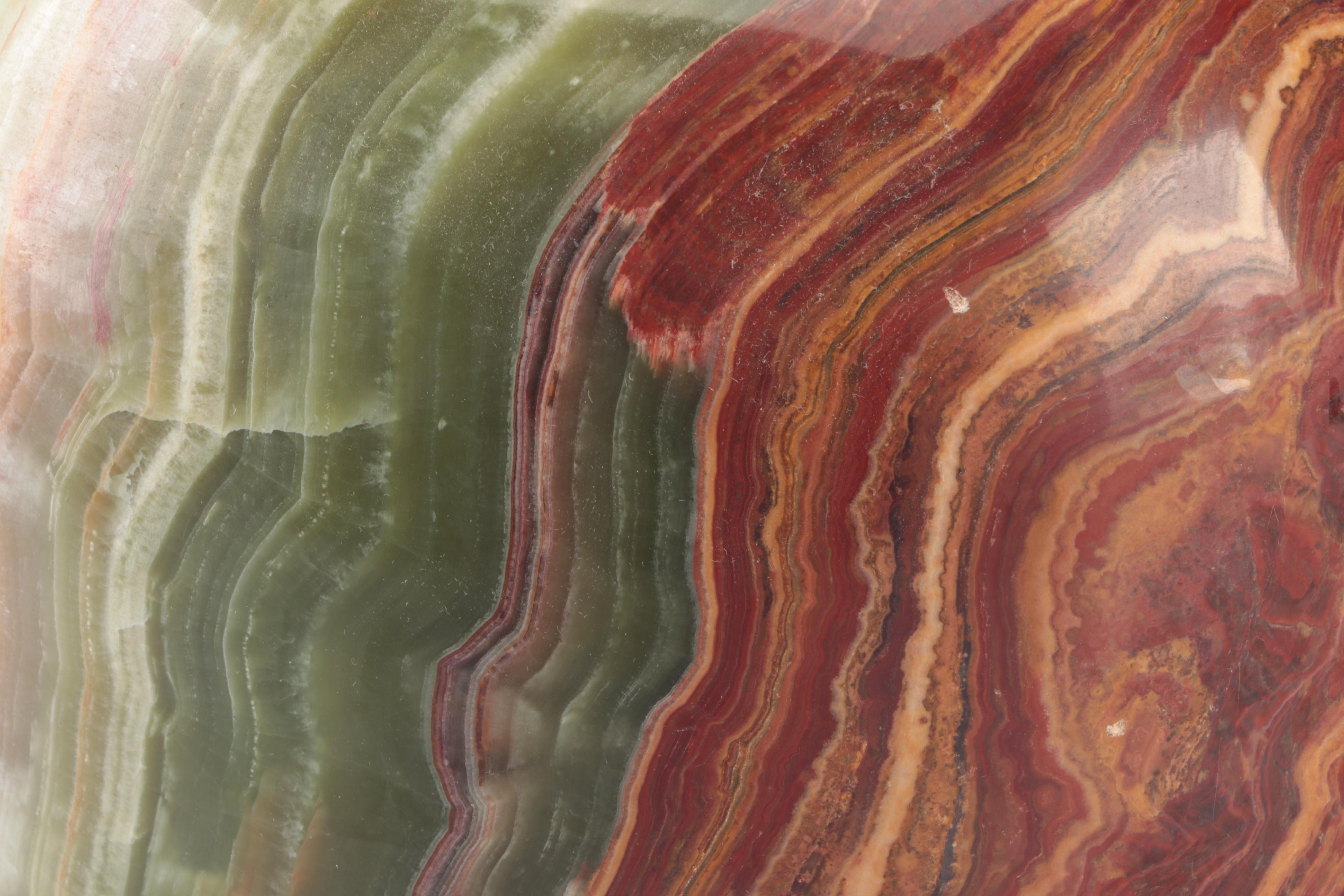 Polished Banded Calcite Stone Vase