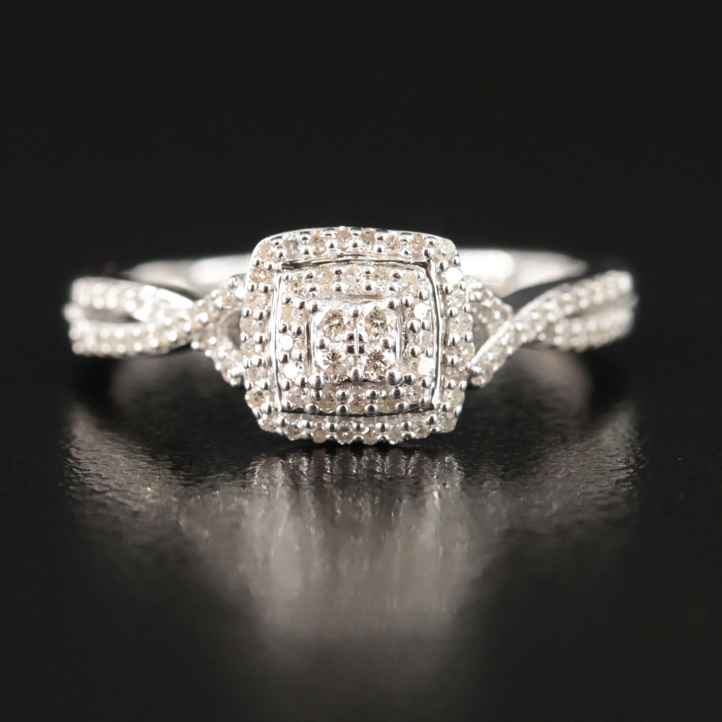 Hallmark Sterling Diamond Ring