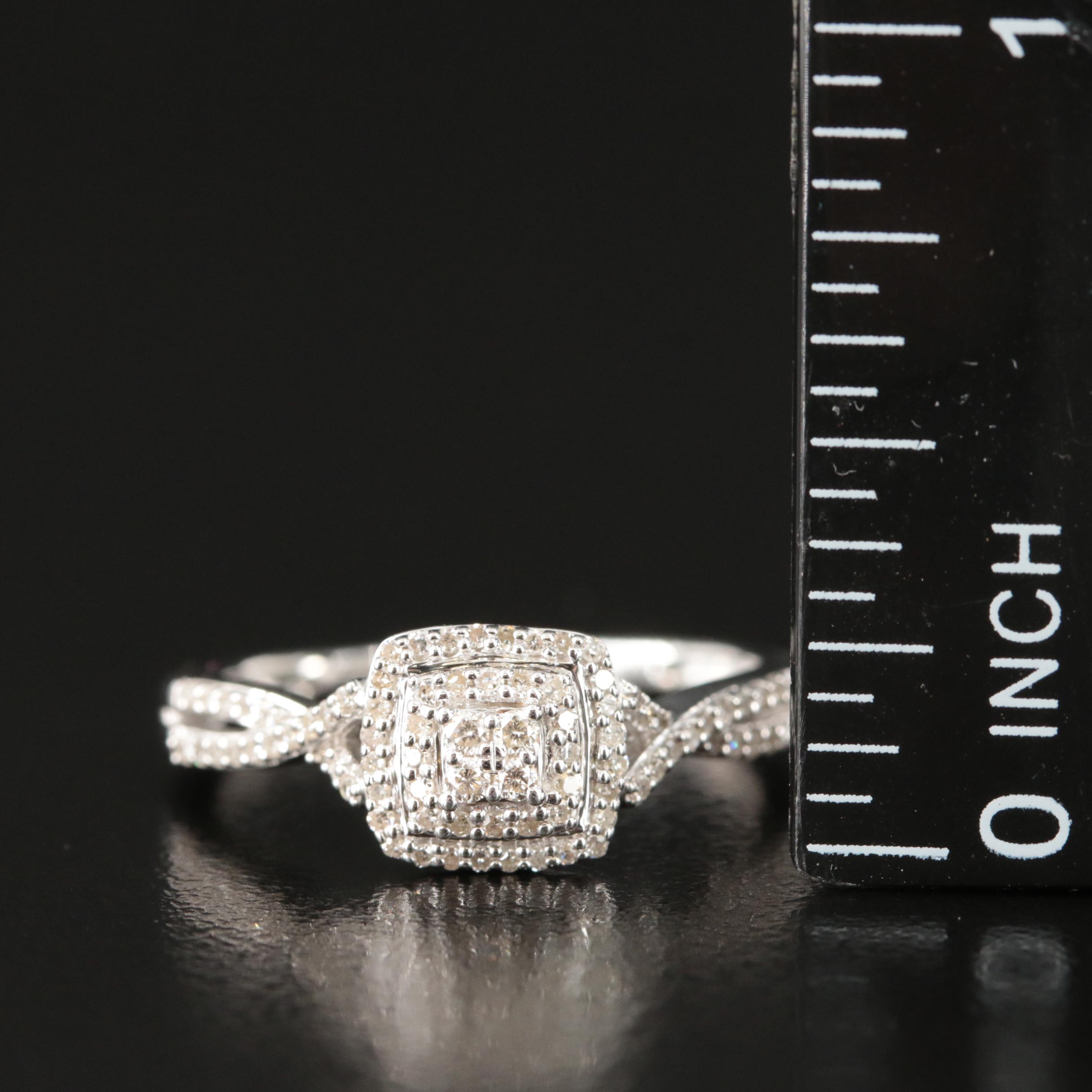 Hallmark Sterling Diamond Ring
