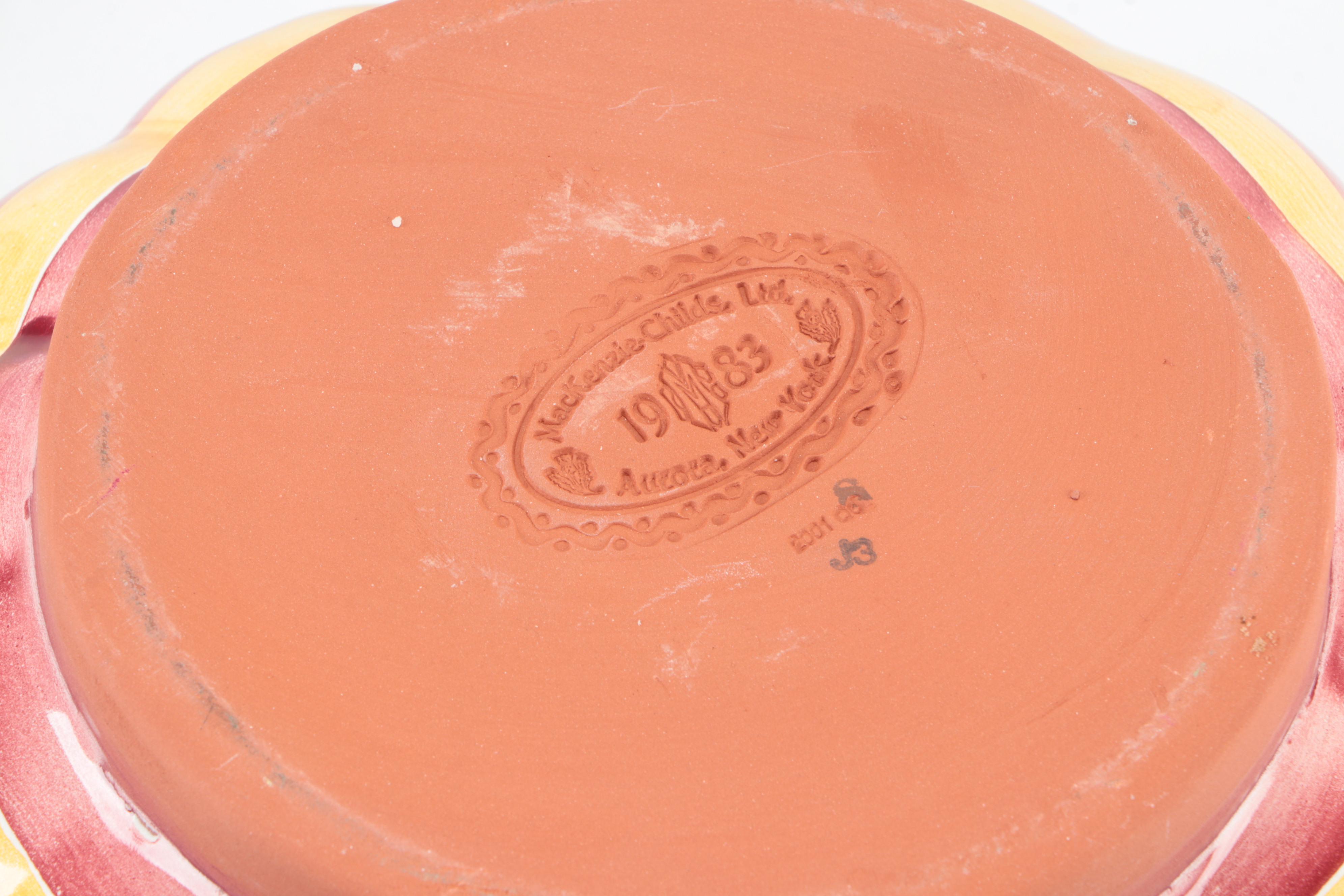 MacKenzie-Childs "Piccadilly" Ceramic Cookie Jar and Other Décor