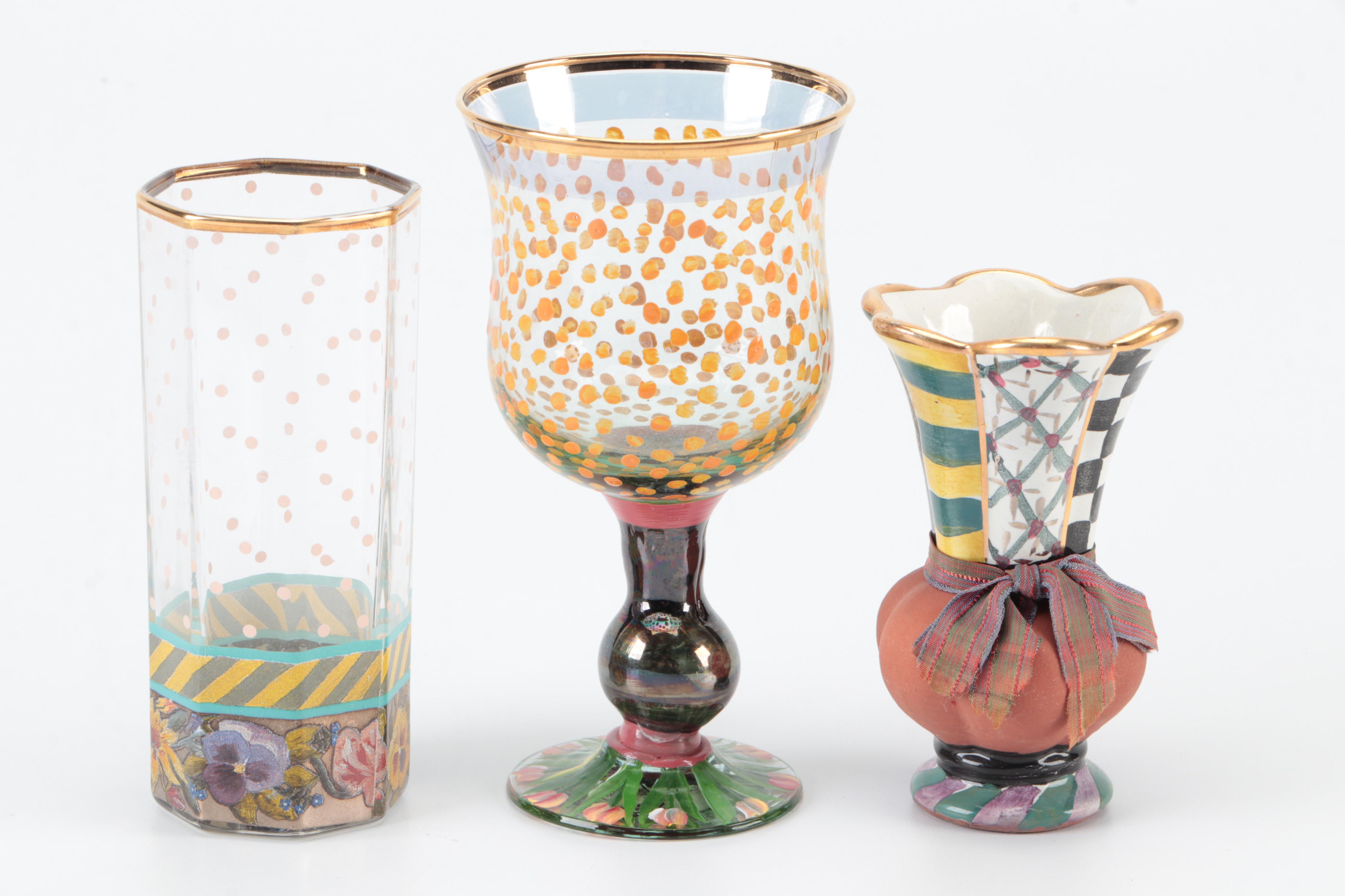 MacKenzie-Childs "Piccadilly" Ceramic Cookie Jar and Other Décor