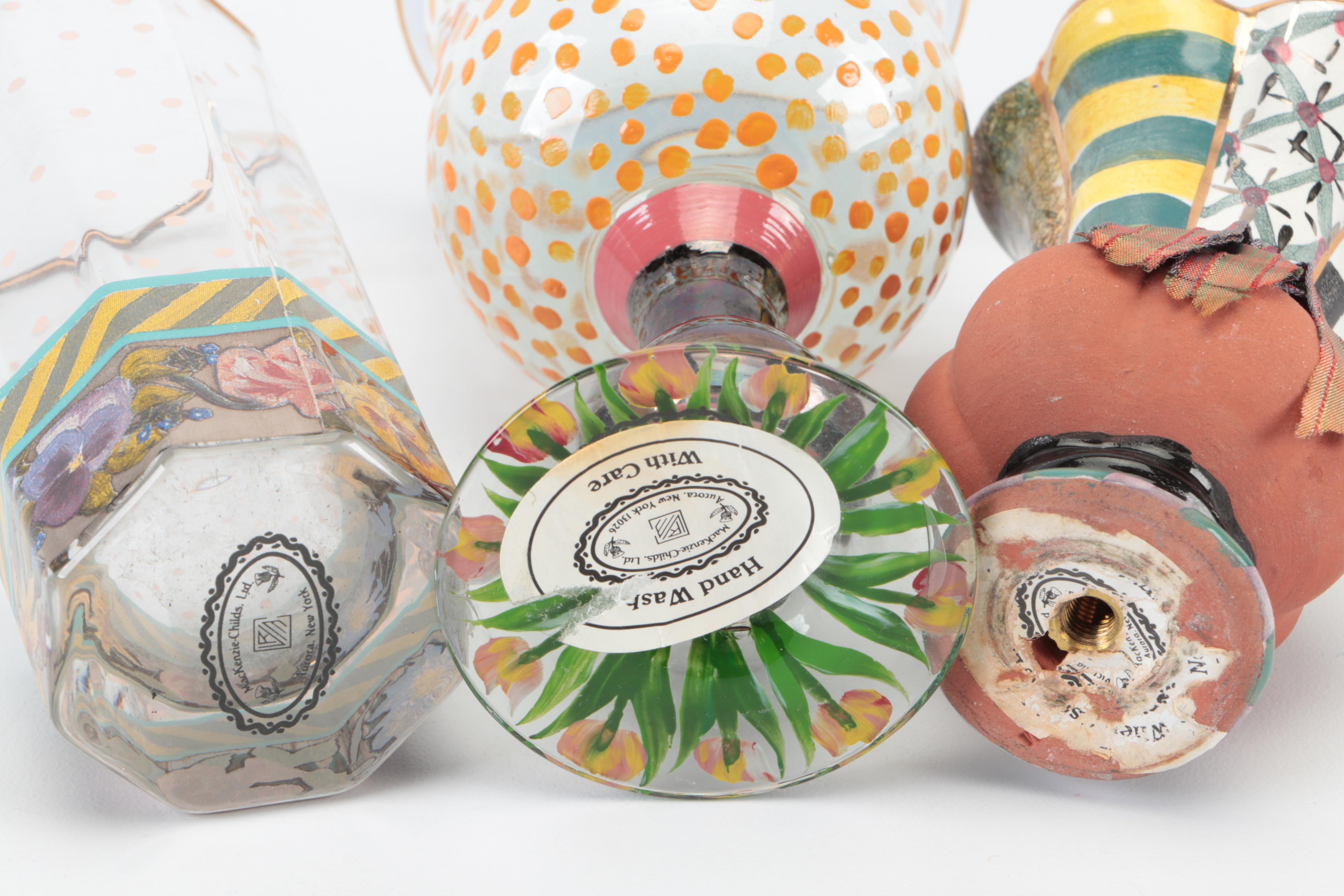 MacKenzie-Childs "Piccadilly" Ceramic Cookie Jar and Other Décor