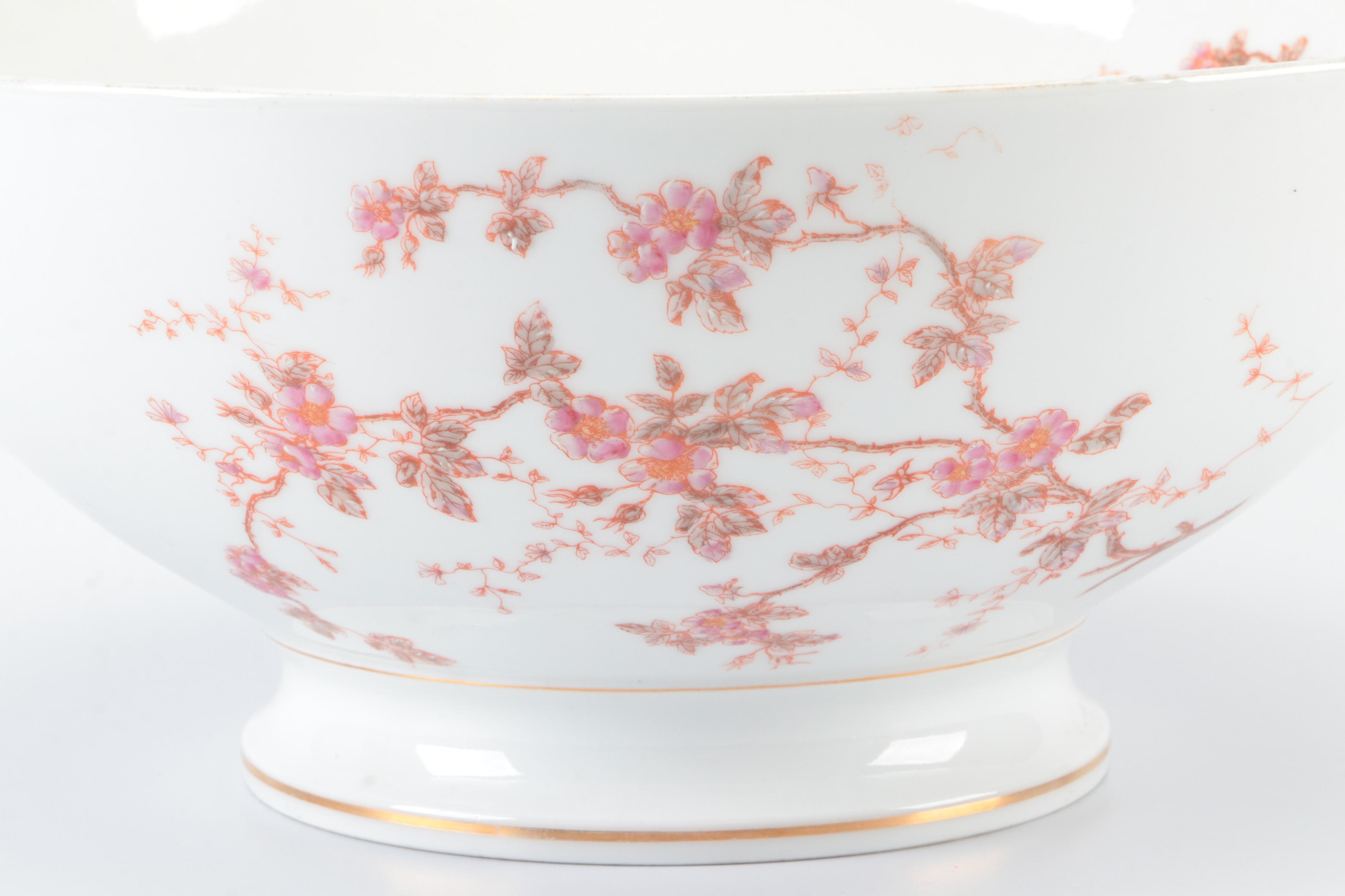 Tressemanes & Vogt for M. W. Beveridge Washington DC Porcelain Punch Bowl