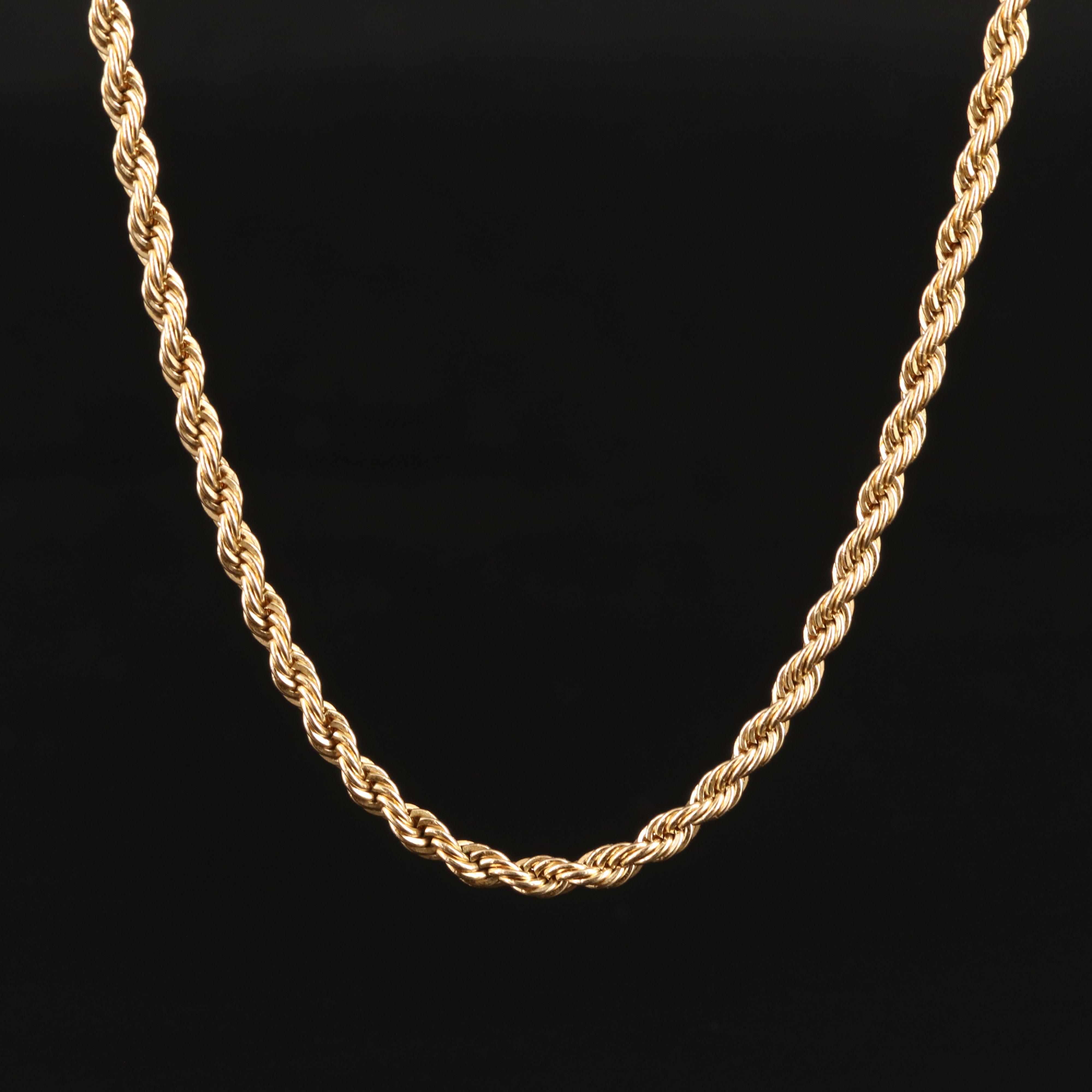 Gold-Filled Rope Chain Necklace