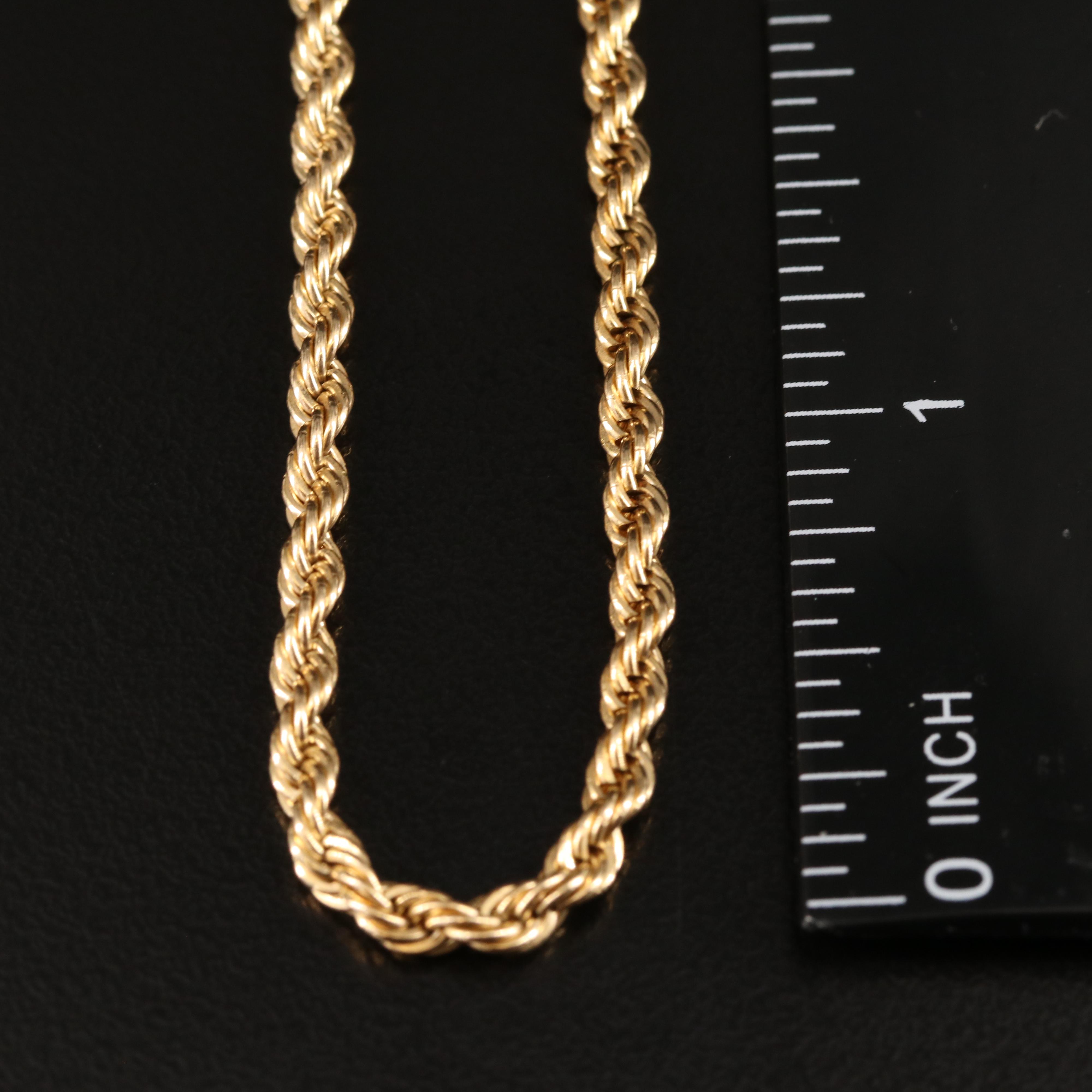 Gold-Filled Rope Chain Necklace