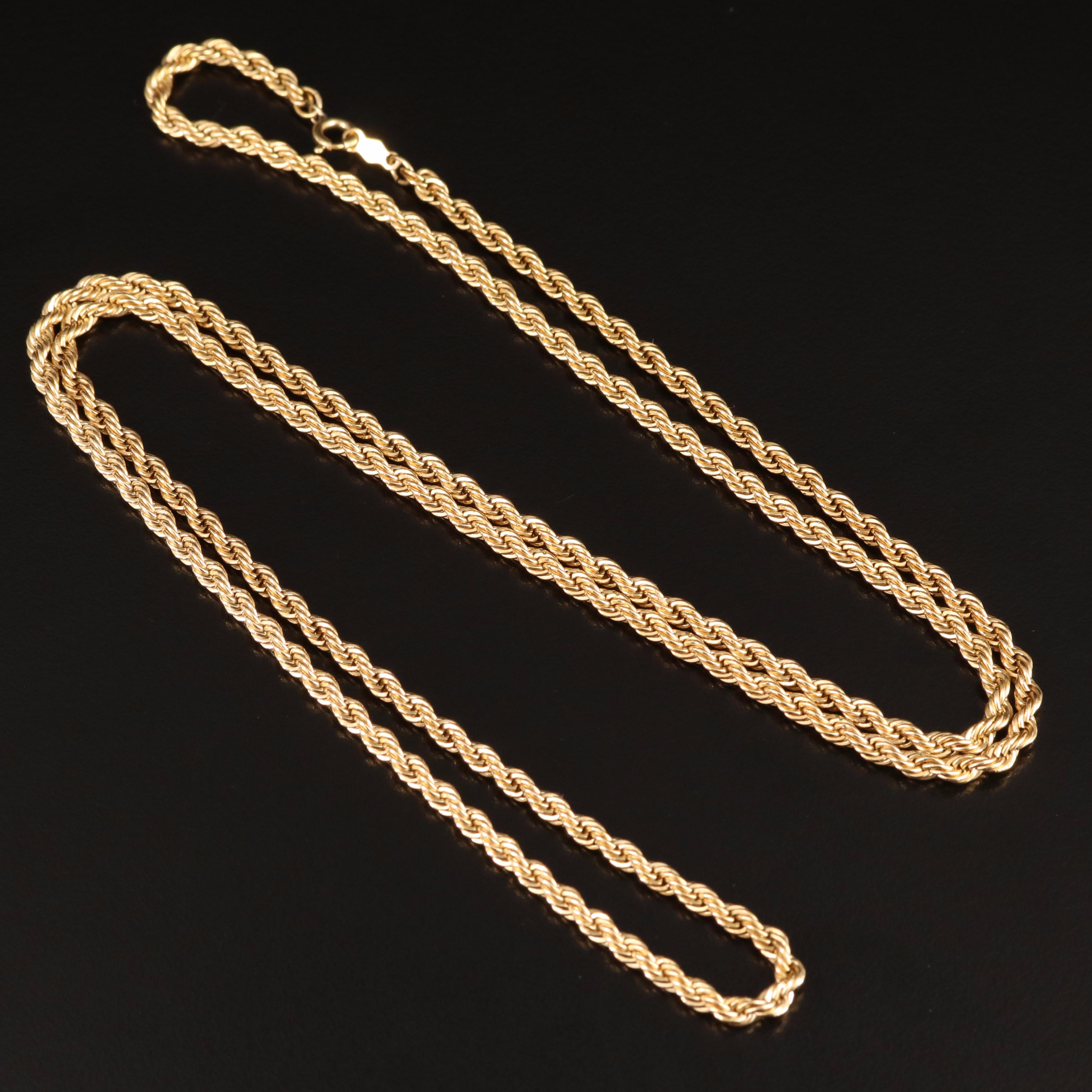 Gold-Filled Rope Chain Necklace