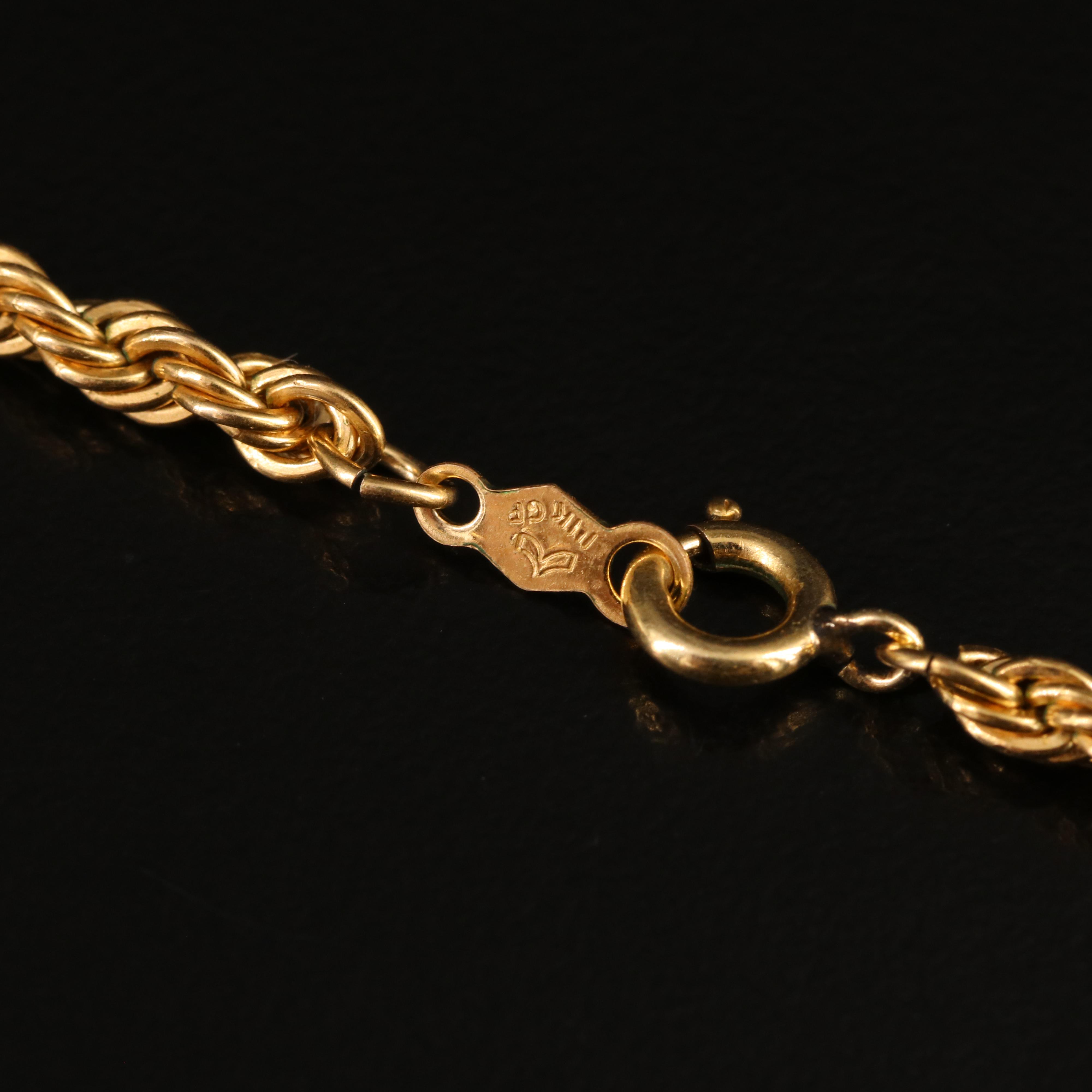 Gold-Filled Rope Chain Necklace