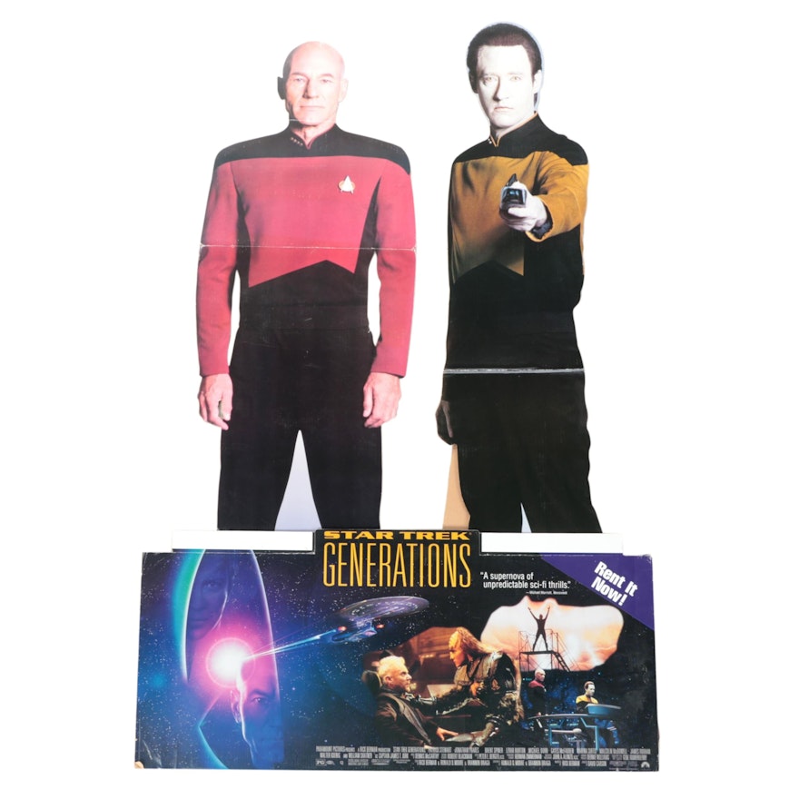 Star Trek Generations Cardboard Cutouts with Captain Jean-Luc Picard and Data