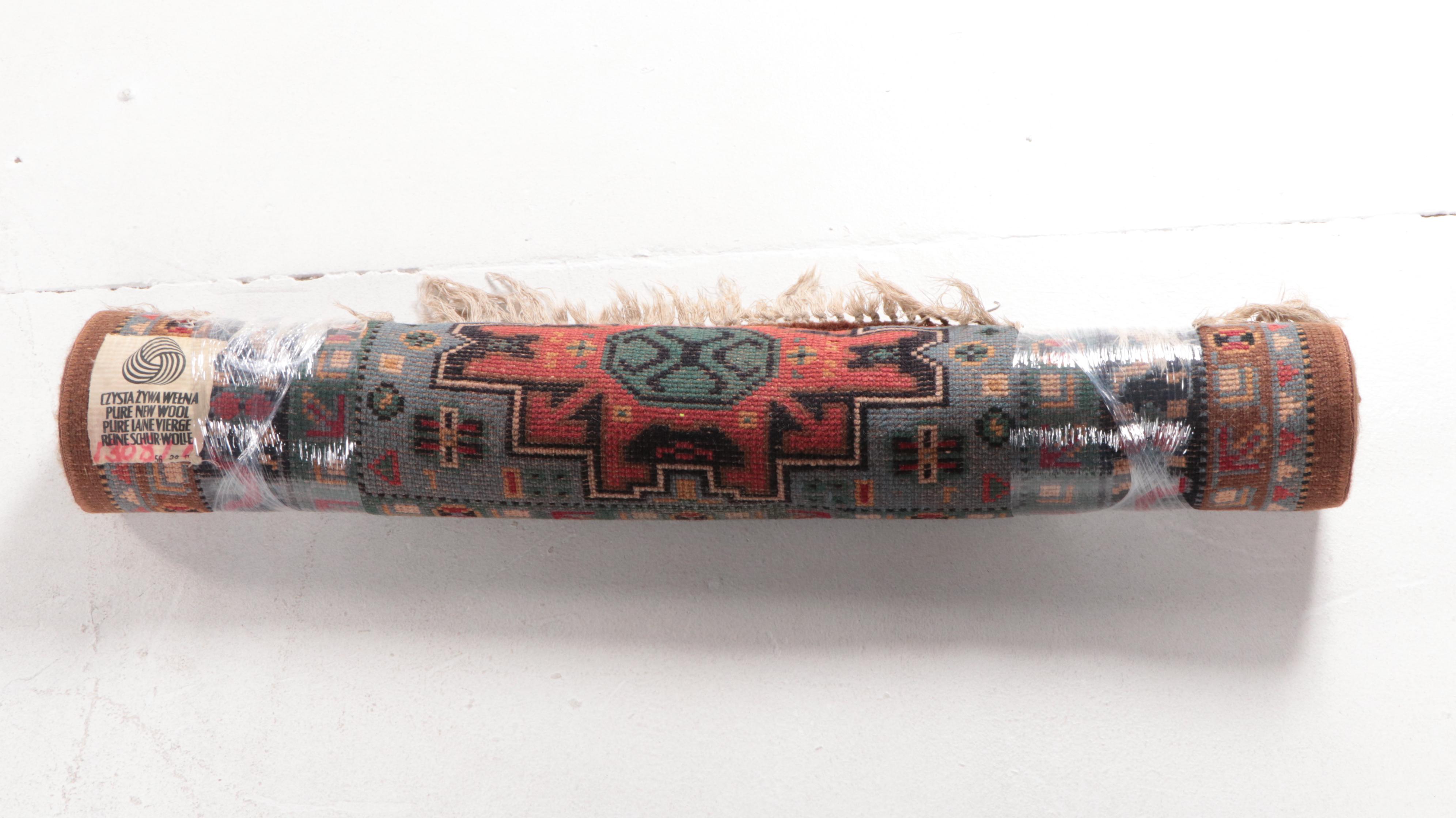 3'1 x 6'1 Hand-Knotted Caucasian Kazak Area Rug