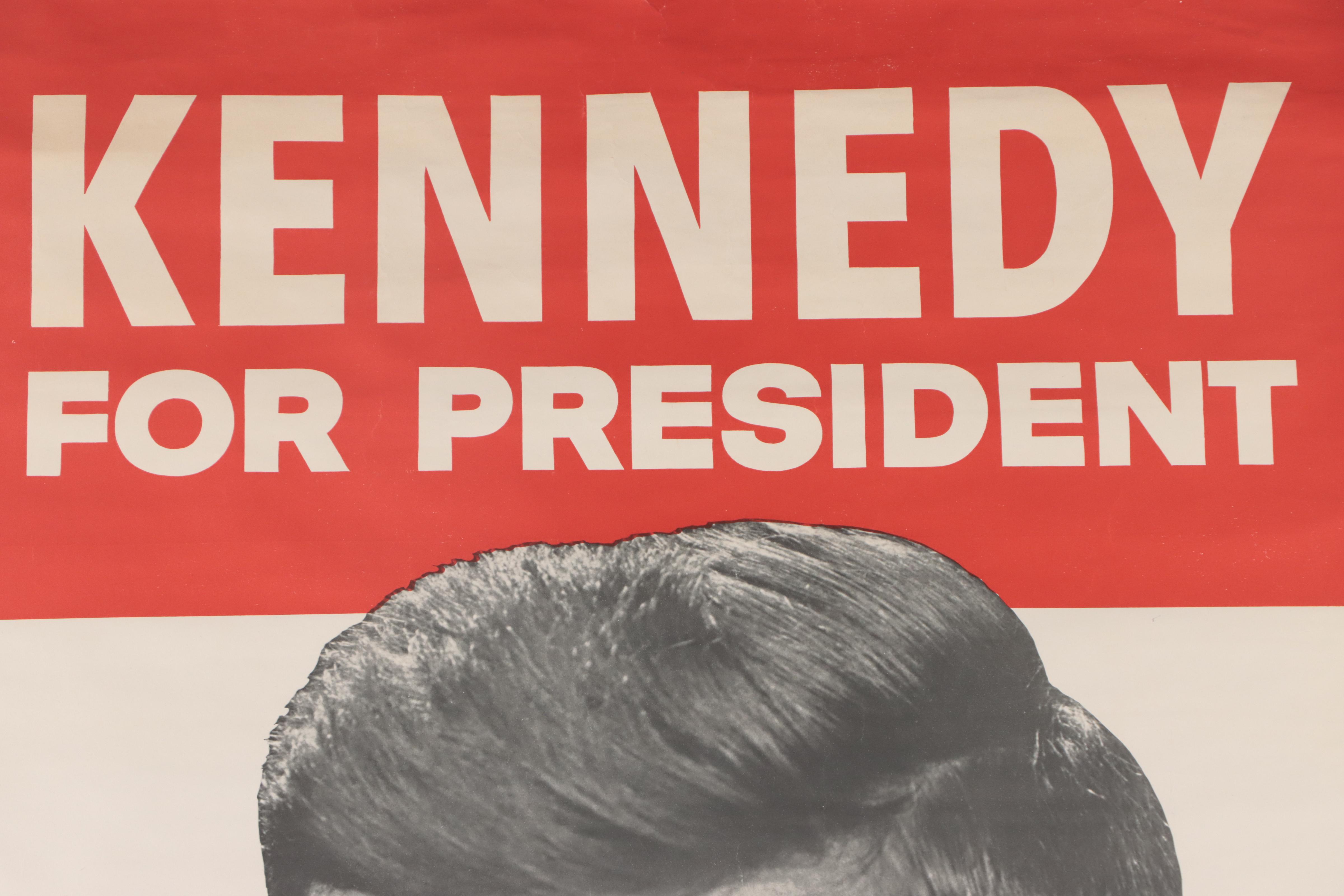 John F. Kennedy Presidential Campaign Poster, 1960s