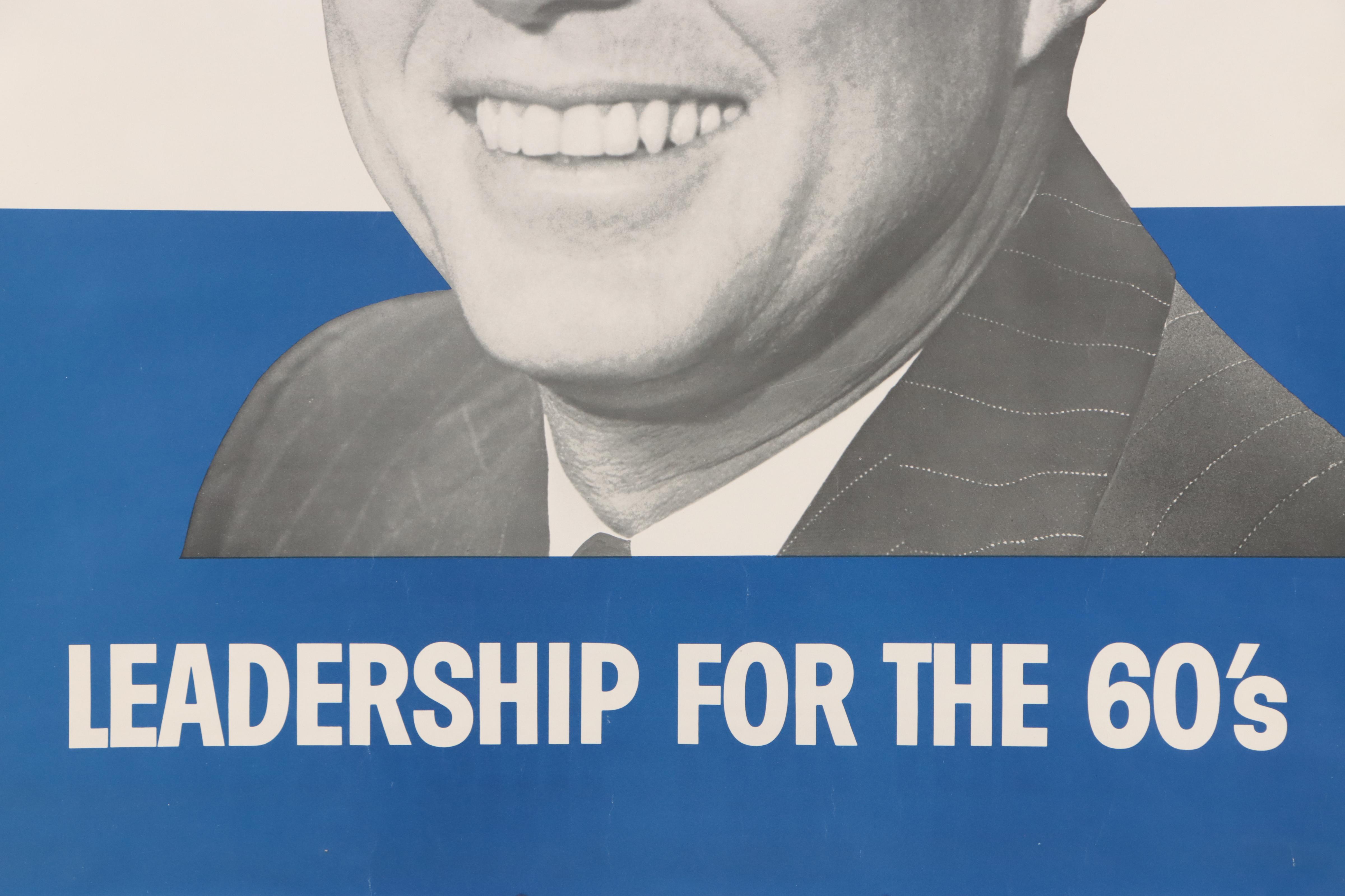 John F. Kennedy Presidential Campaign Poster, 1960s