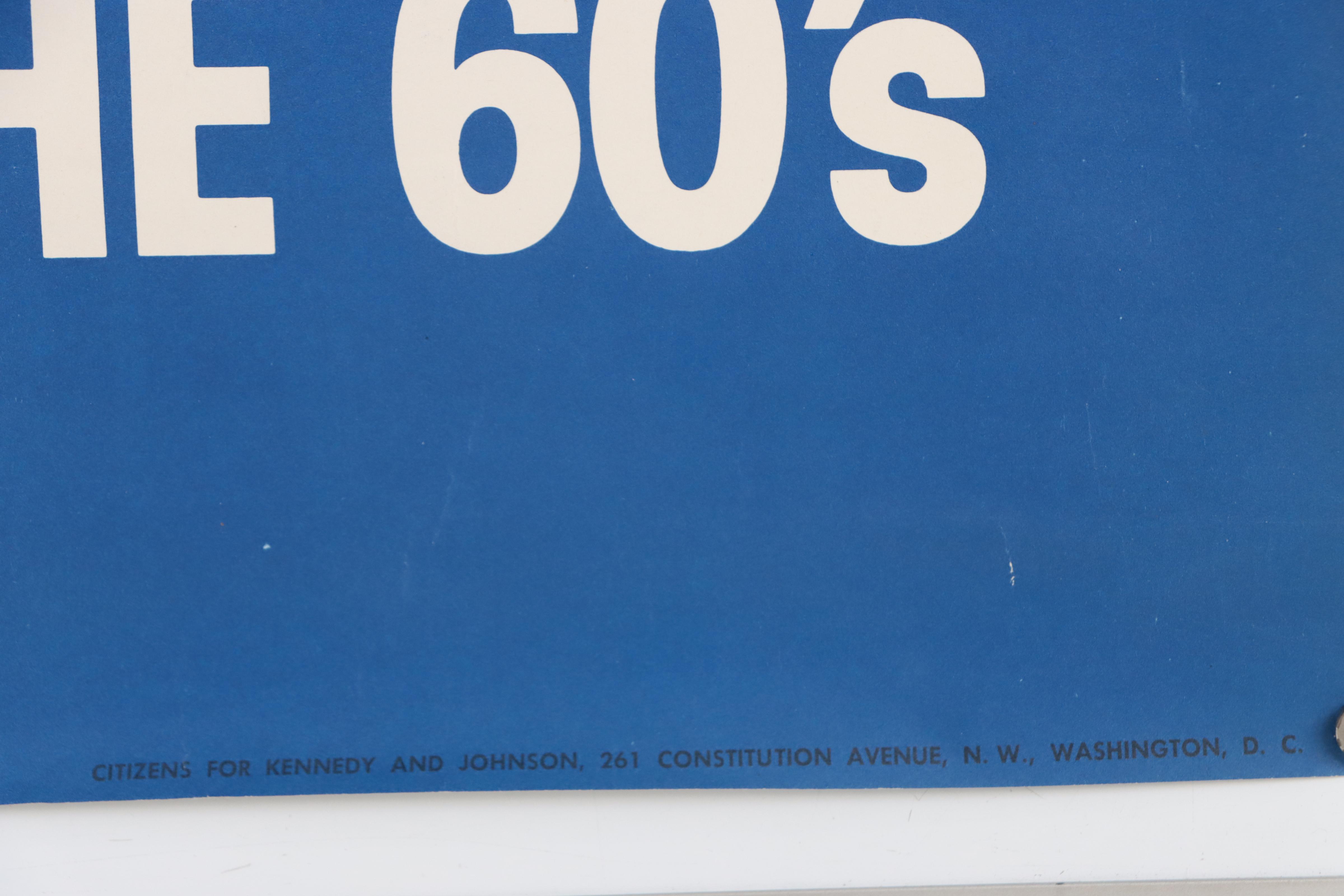 John F. Kennedy Presidential Campaign Poster, 1960s