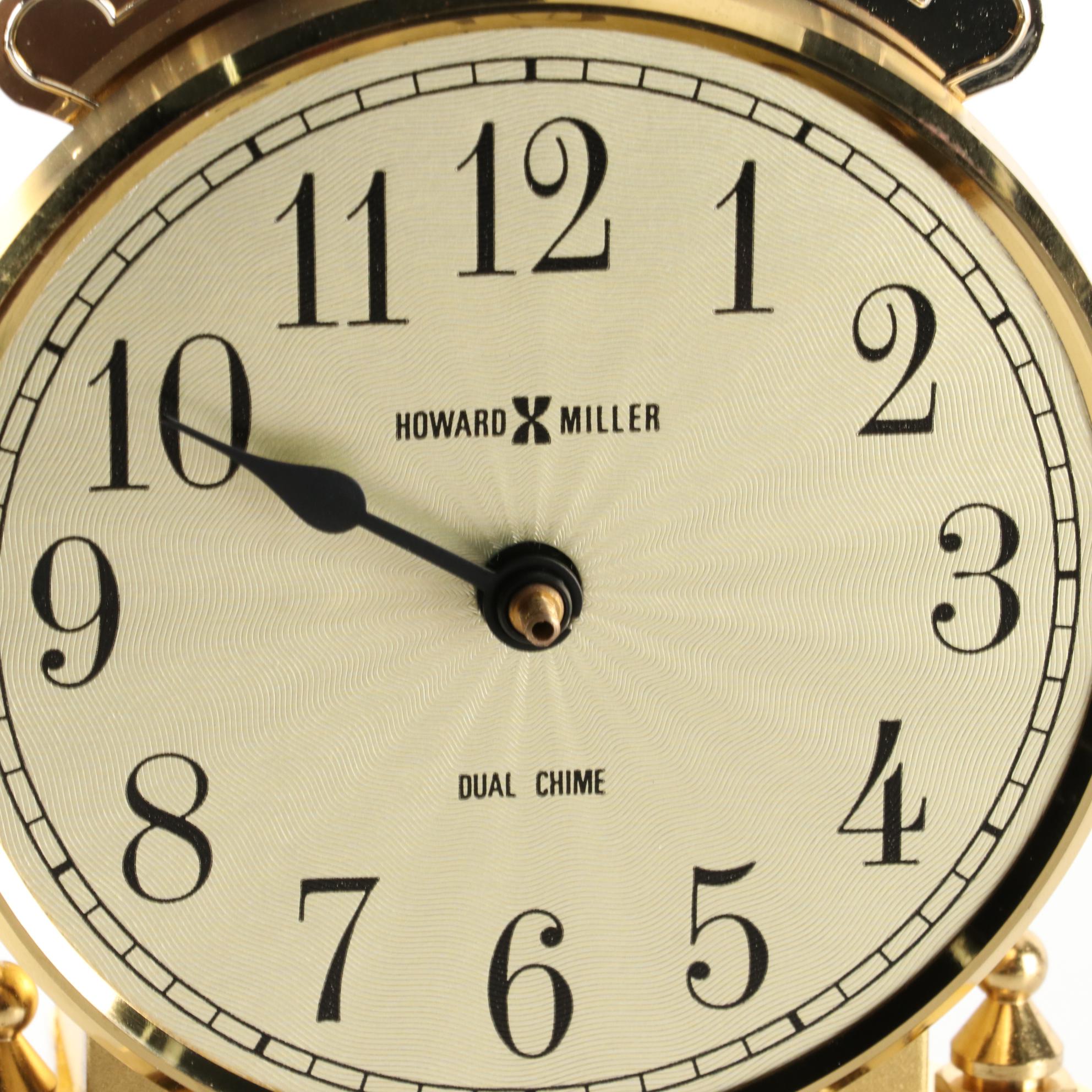 Seth Thomas Brass Bracket Desk Clock with Other Clocks